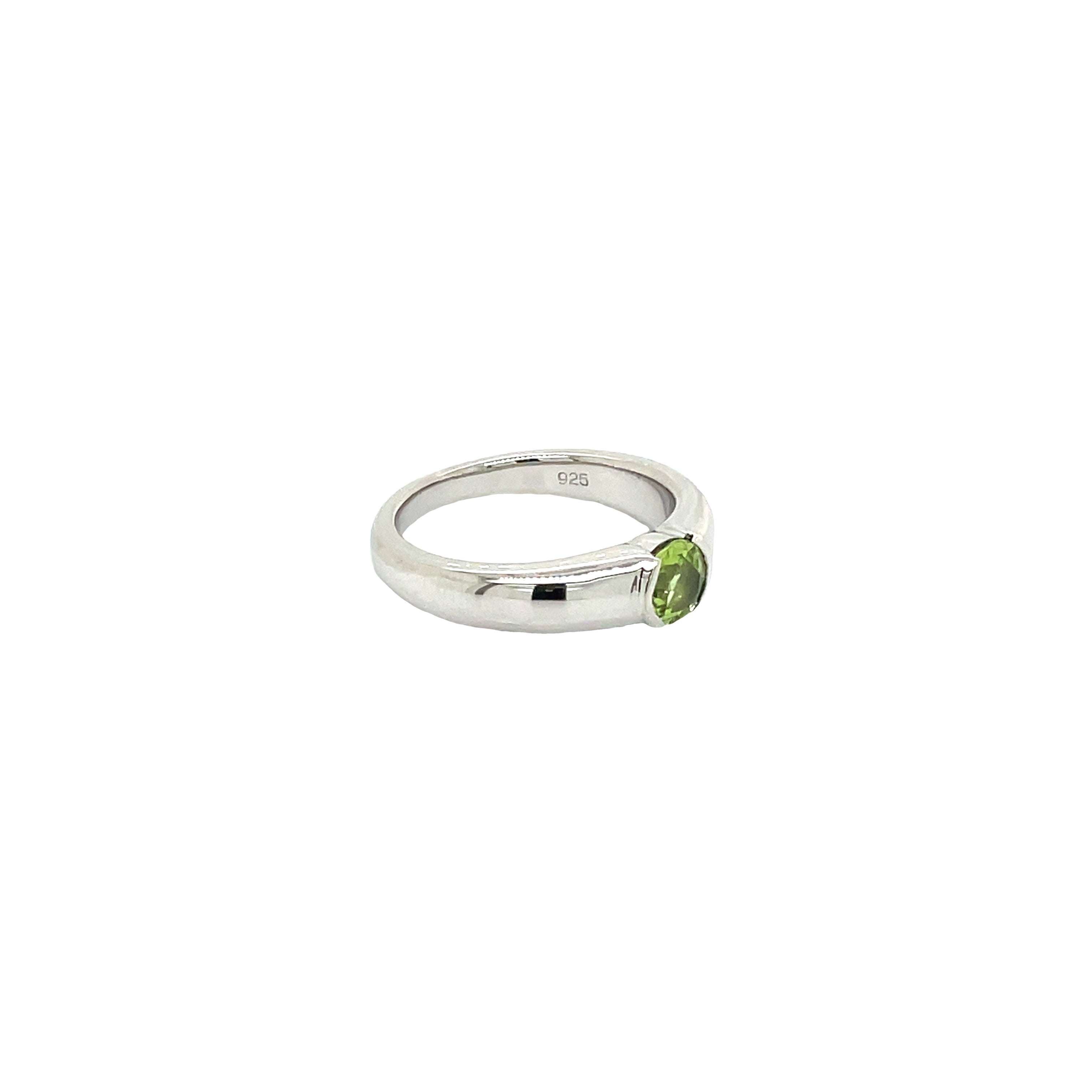 Sterling Silver Peridot Dress Ring