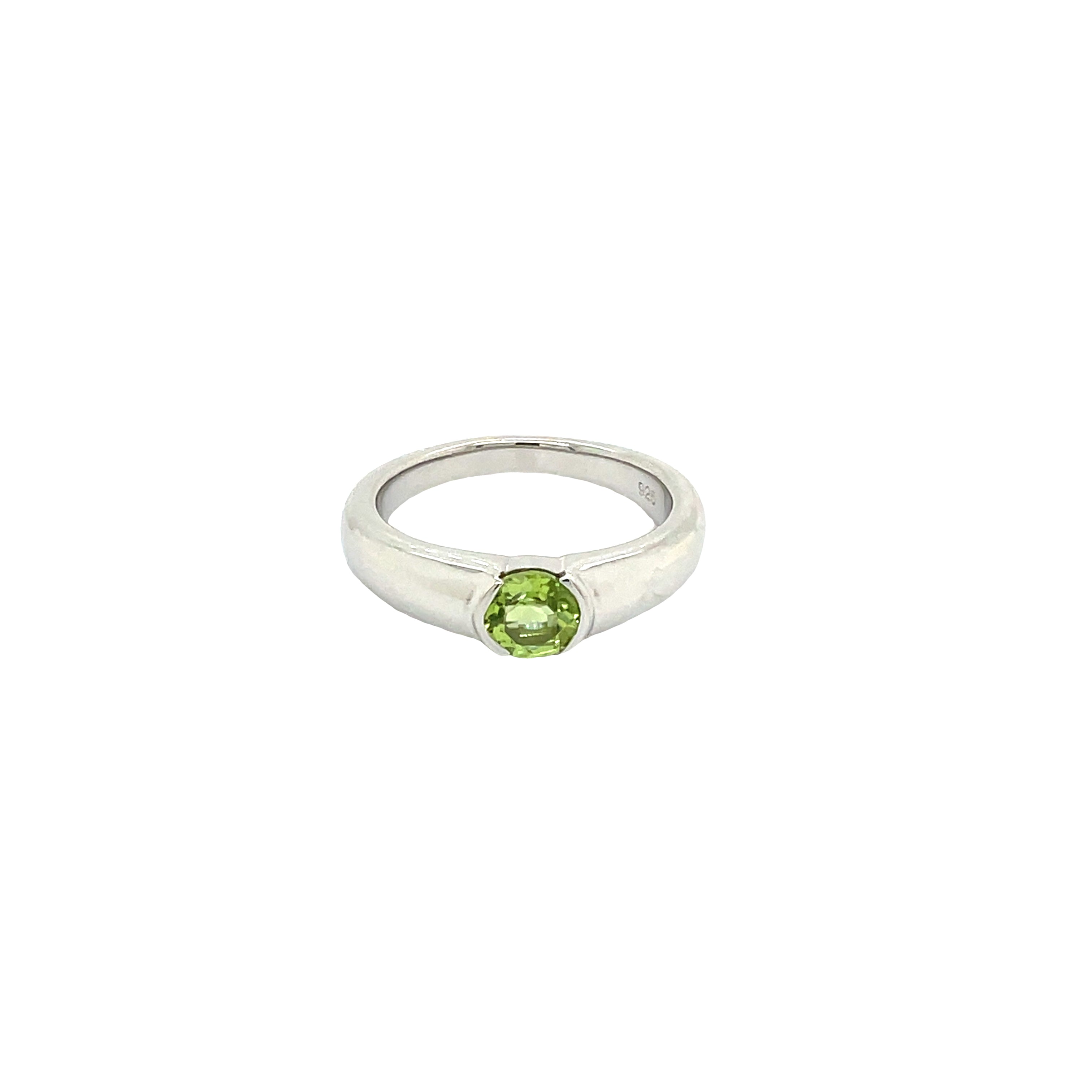 Sterling Silver Peridot Dress Ring