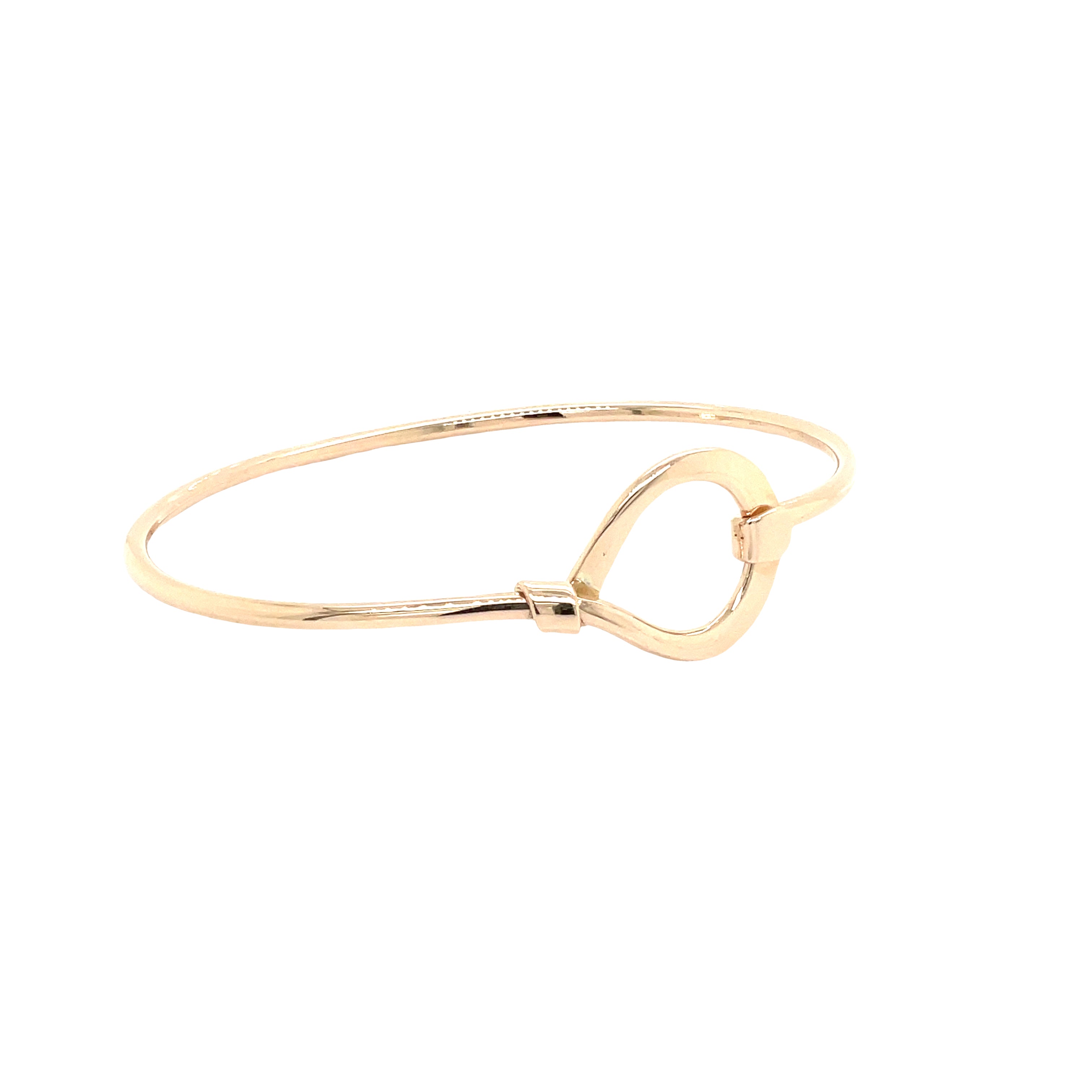 9ct Rose Gold Handmade Hook and Eye Surf Bangle