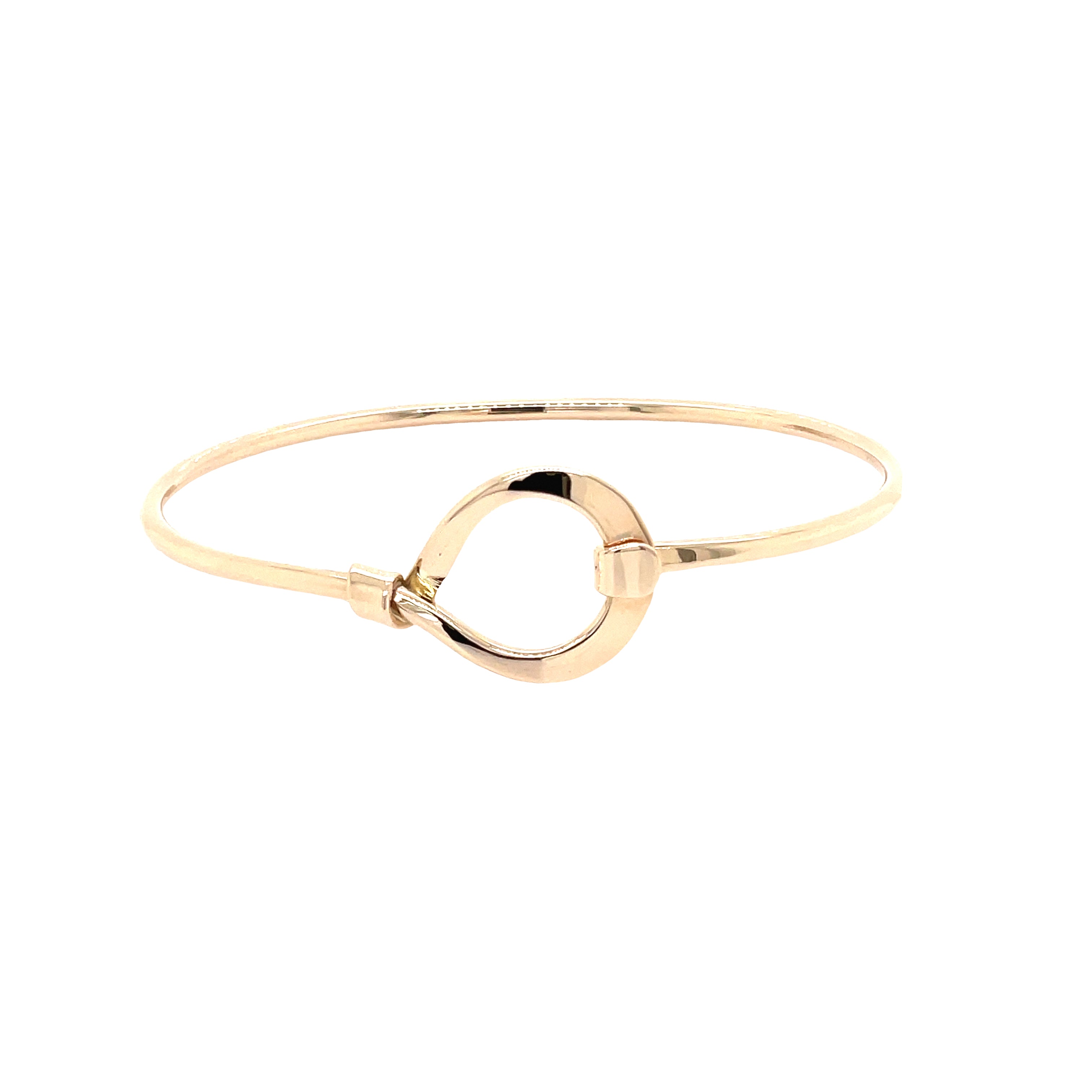 9ct Rose Gold Handmade Hook and Eye Surf Bangle