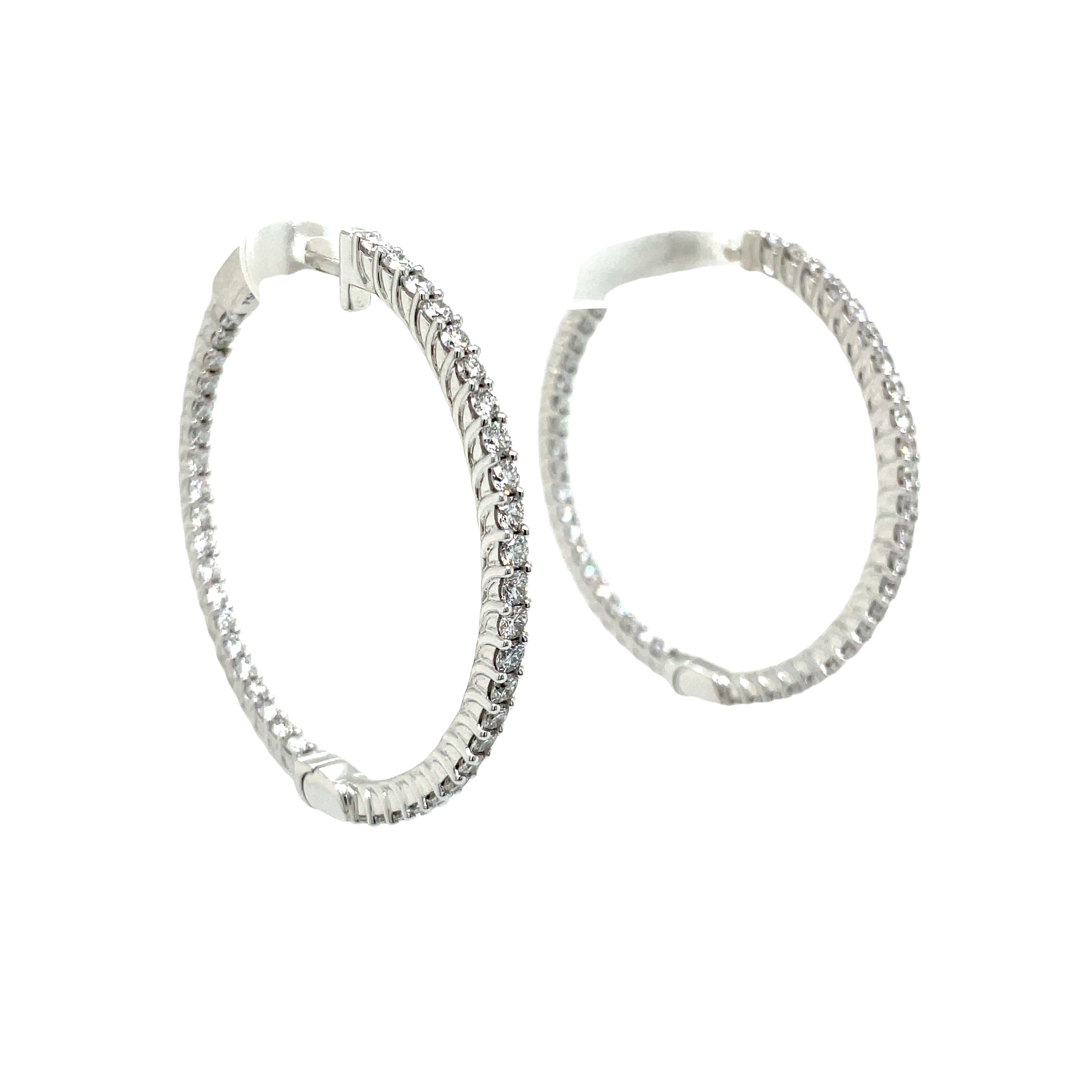18ct White Gold 2ct LAB GROWN DIAMOND Hoops