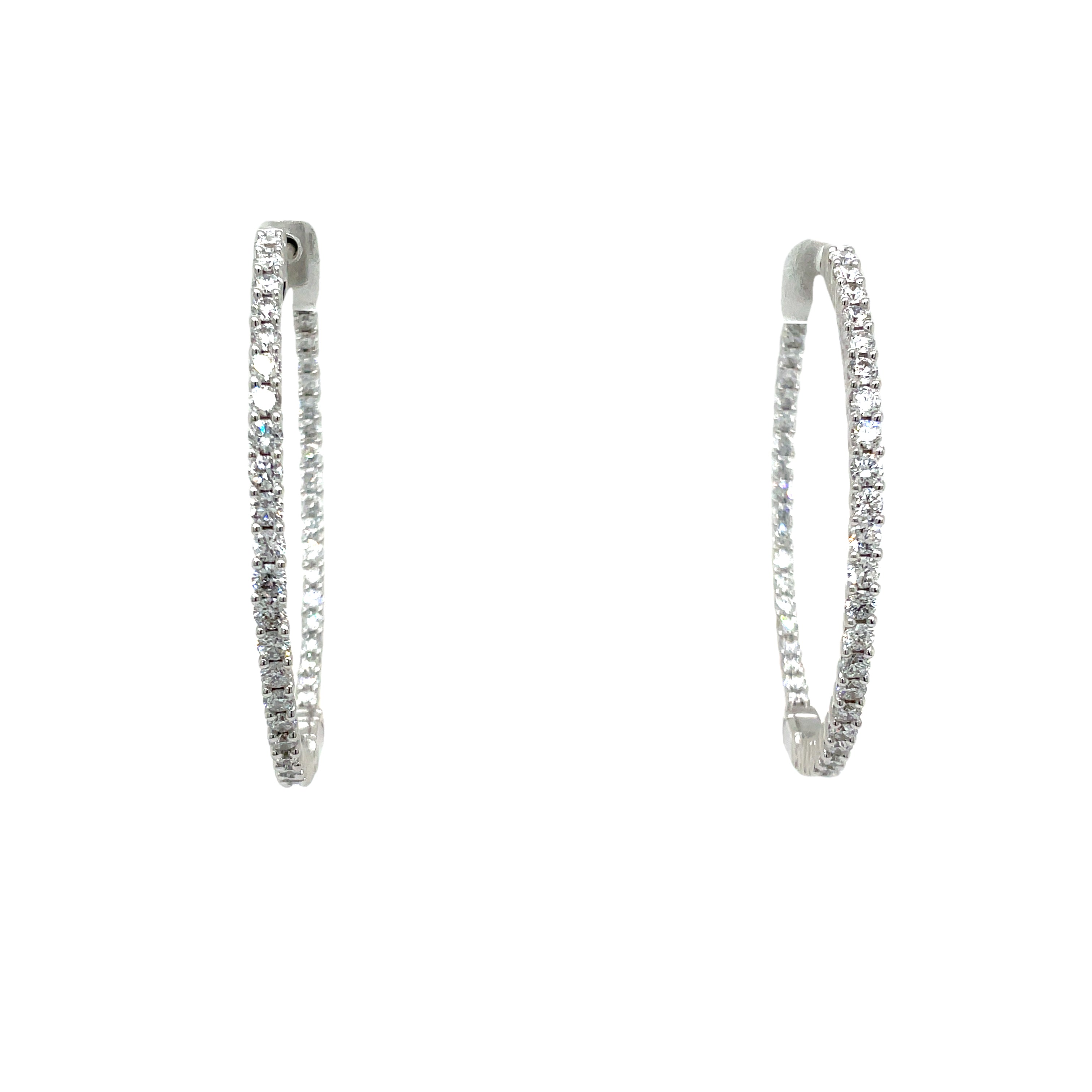 18ct White Gold 2ct LAB GROWN DIAMOND Hoops