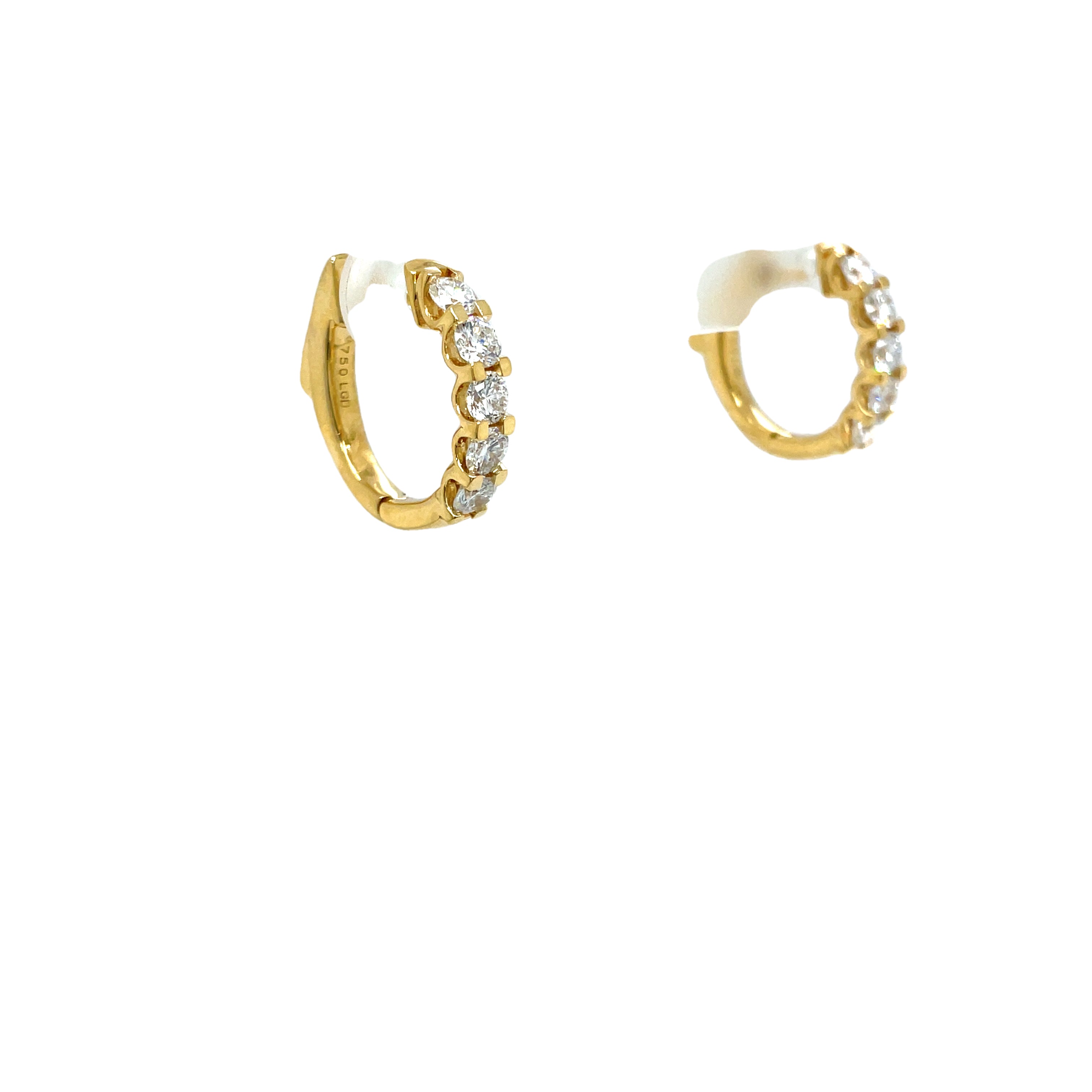 18ct Yellow Gold 1ct LAB GROWN DIAMOND Huggies