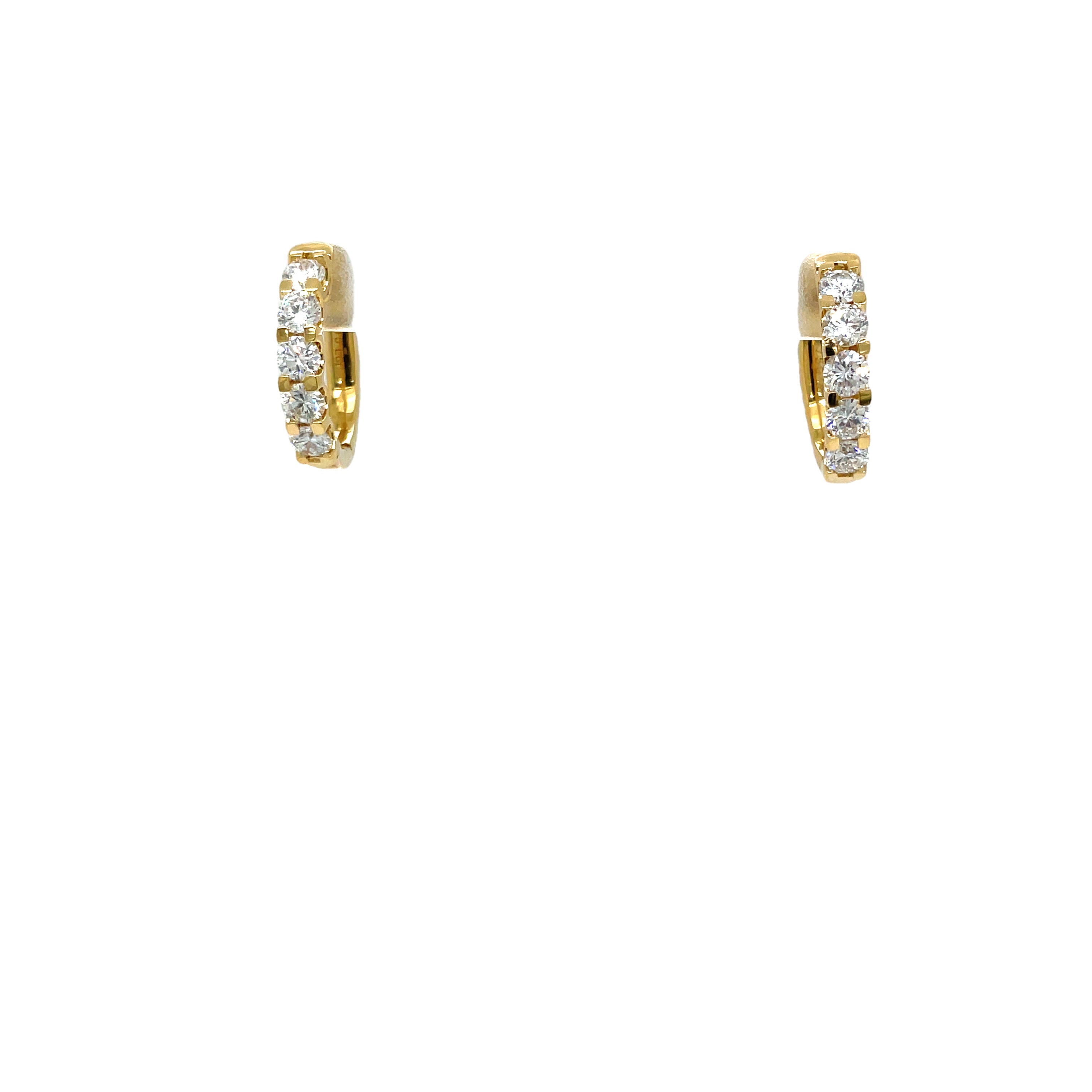 18ct Yellow Gold 1ct LAB GROWN DIAMOND Huggies