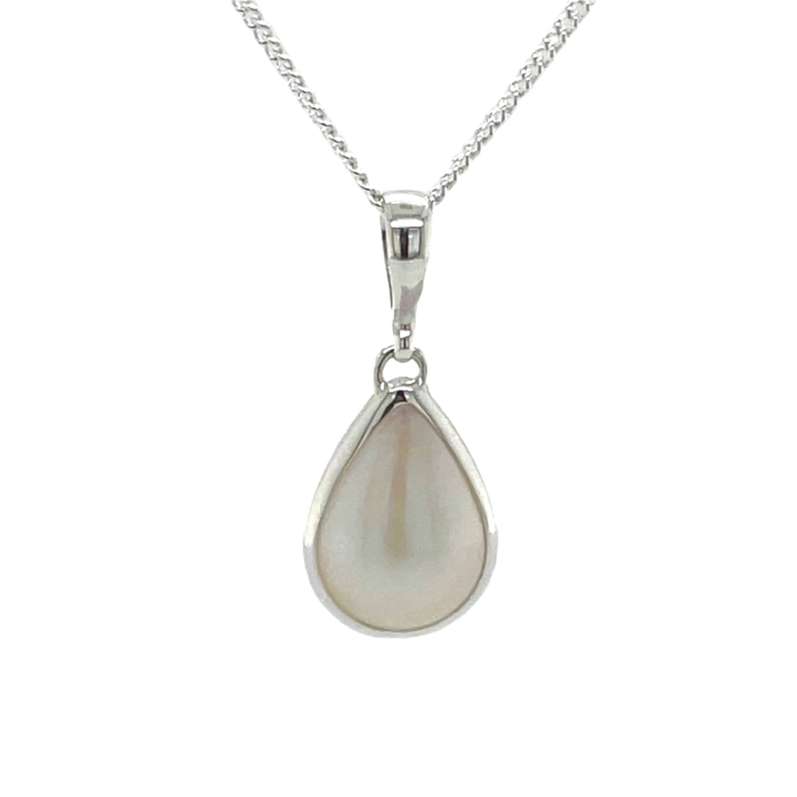 Sterling Silver Pear Shape Mabe Pearl Pendant
