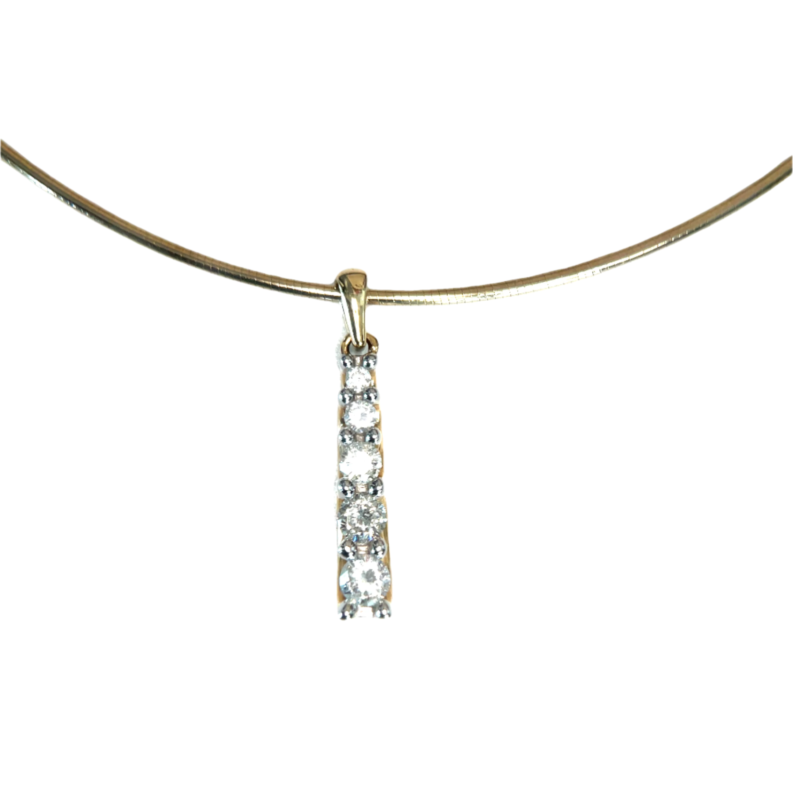 9ct Yellow Gold Diamond Necklace