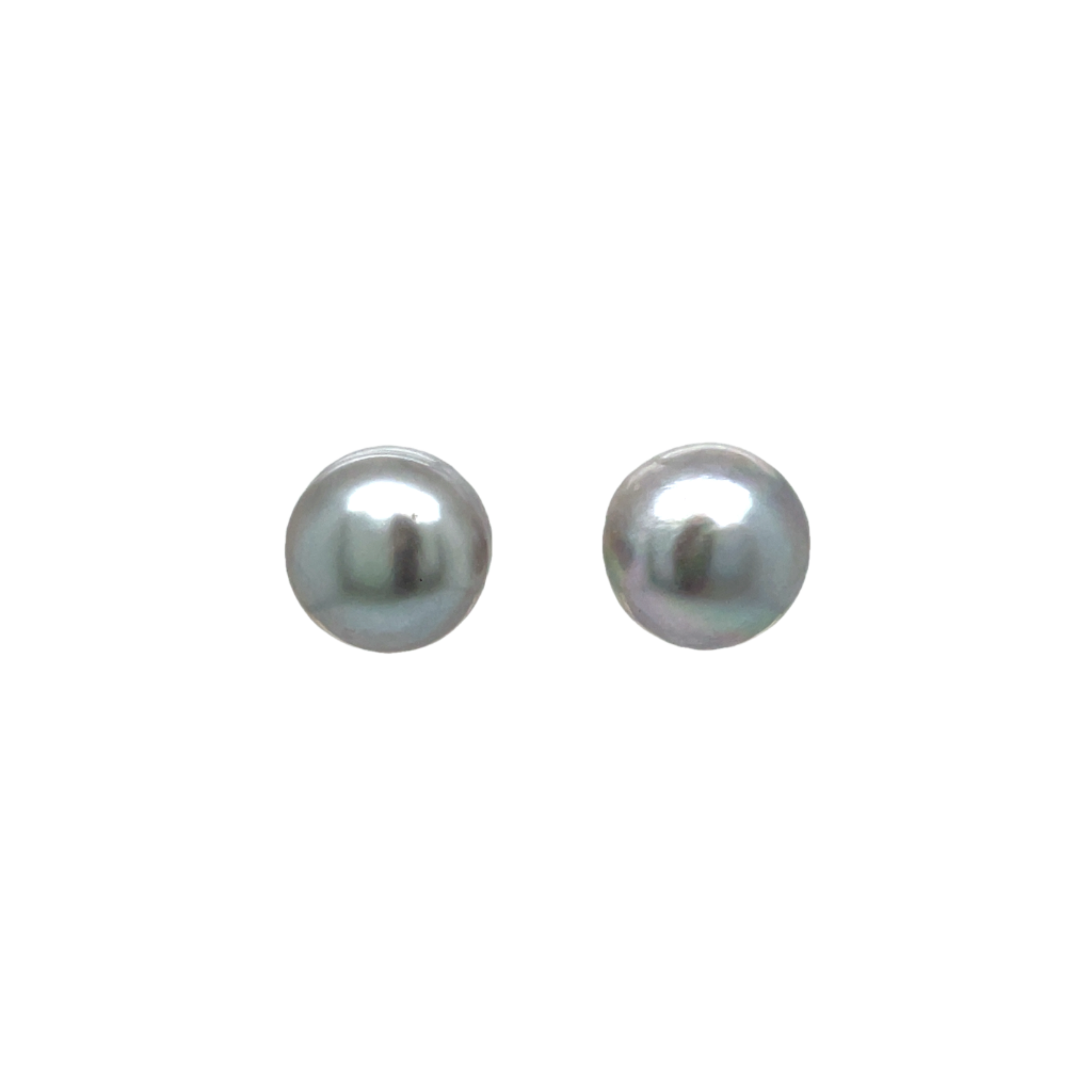 Sterling Silver Soft Grey Freshwater Stud Earrings