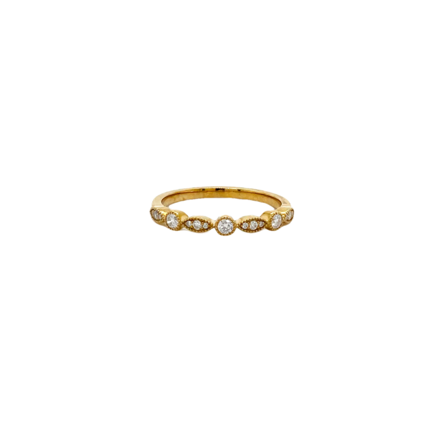 9ct Yellow Gold Vintage Style Diamond Wedder