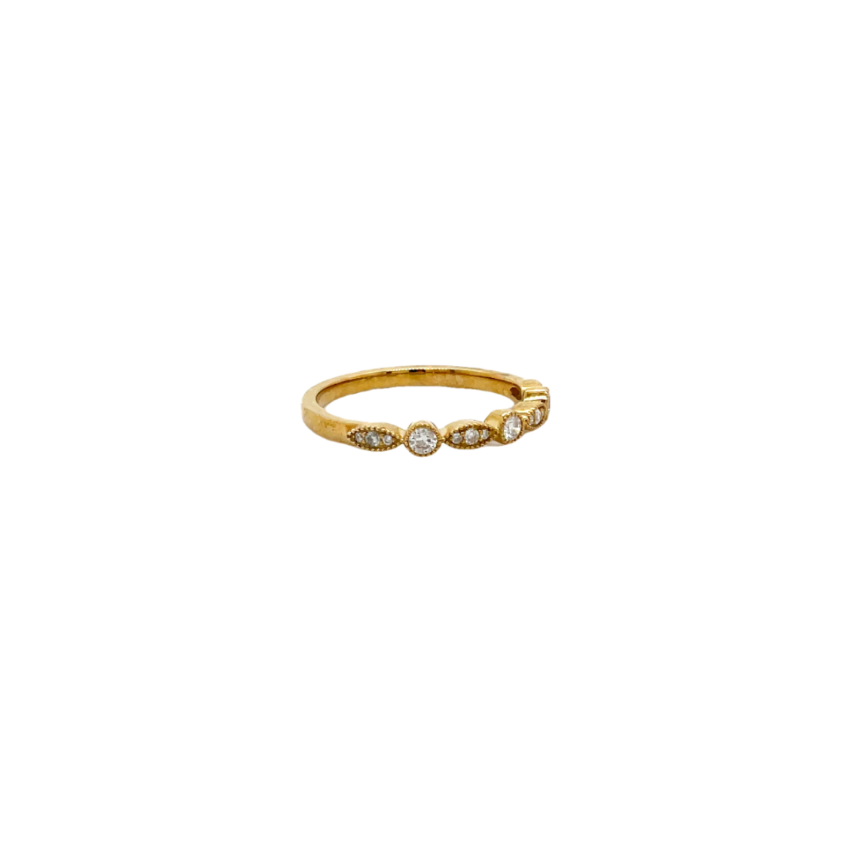 9ct Yellow Gold Vintage Style Diamond Wedder