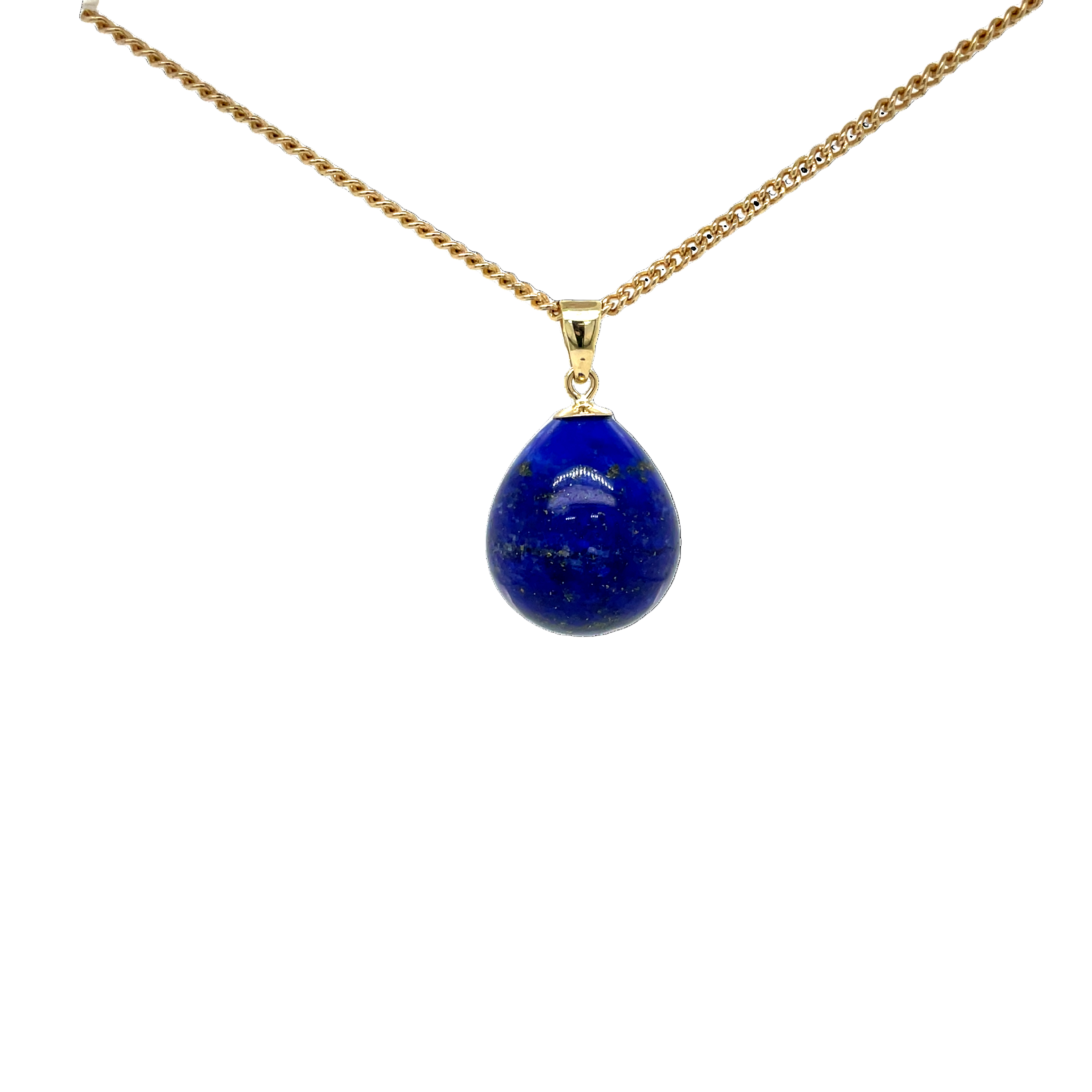 9ct Yellow Gold Lapis Lazuli Pendant