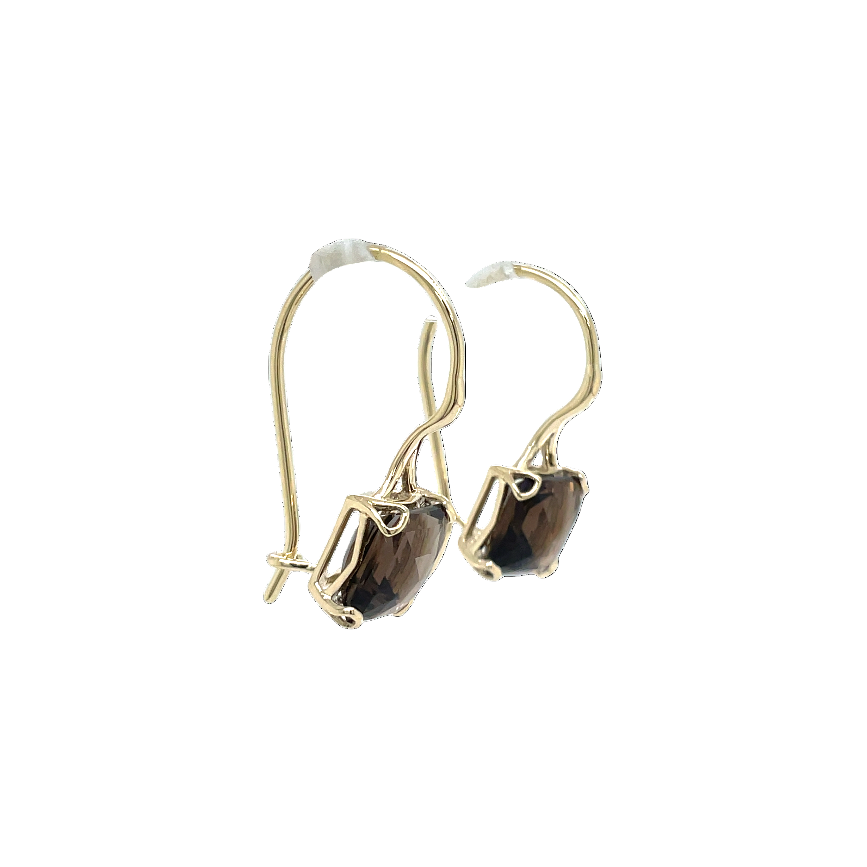 9ct Yellow Gold Smokey Quartz Earrings