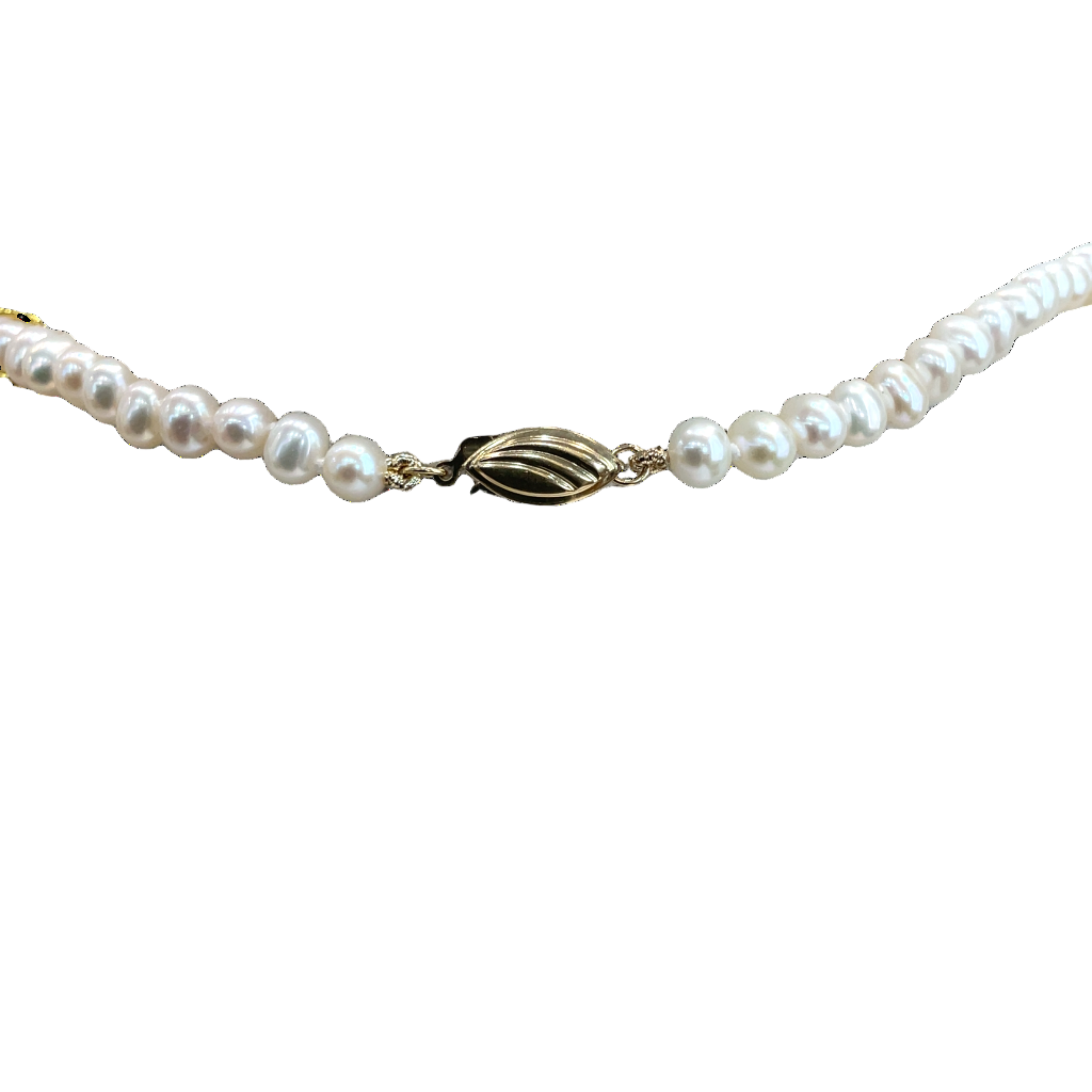 45cm Freshwater Pearl Strand with 14ct Yellow Gold Clasp