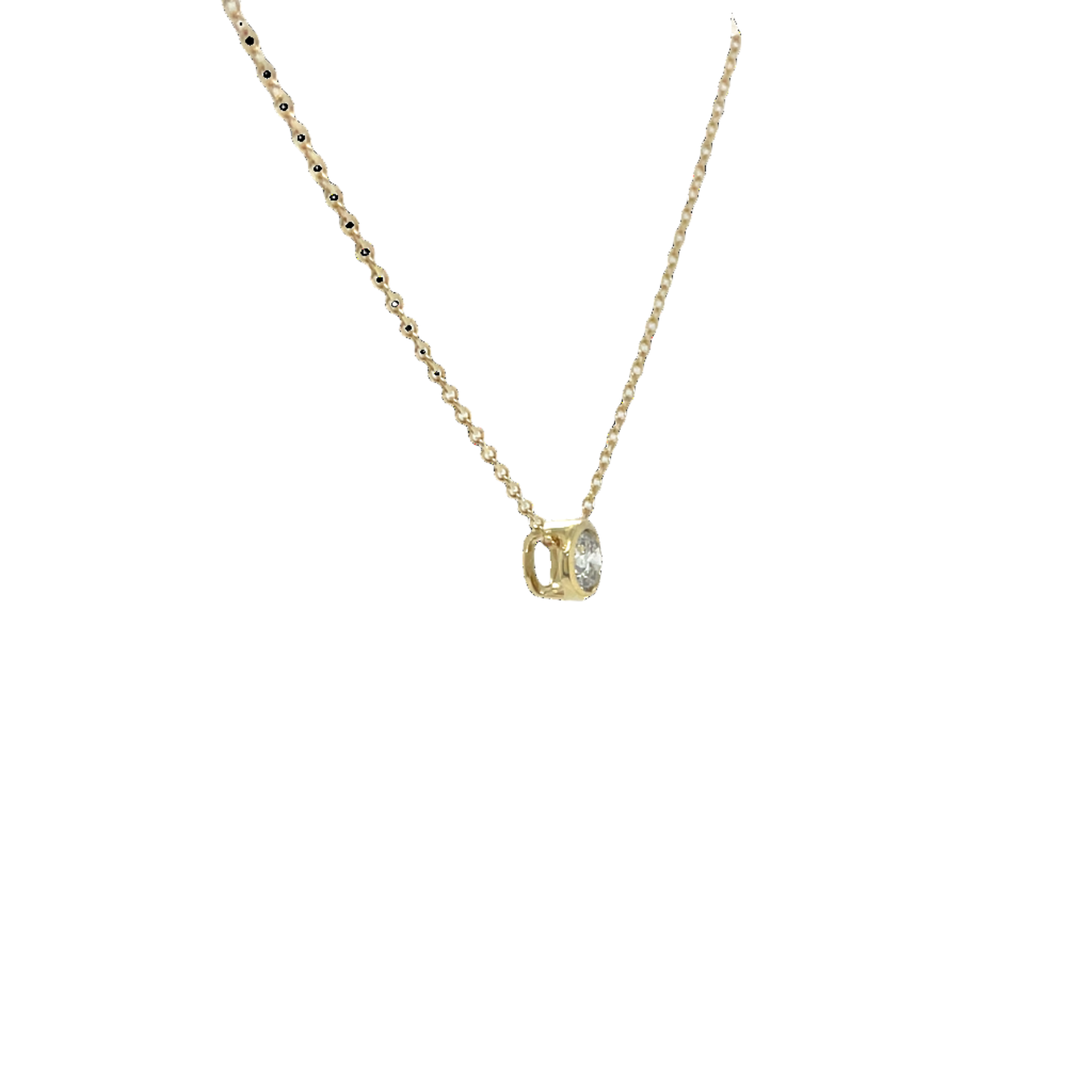 9ct Yellow Gold Natural Diamond Slider Necklace