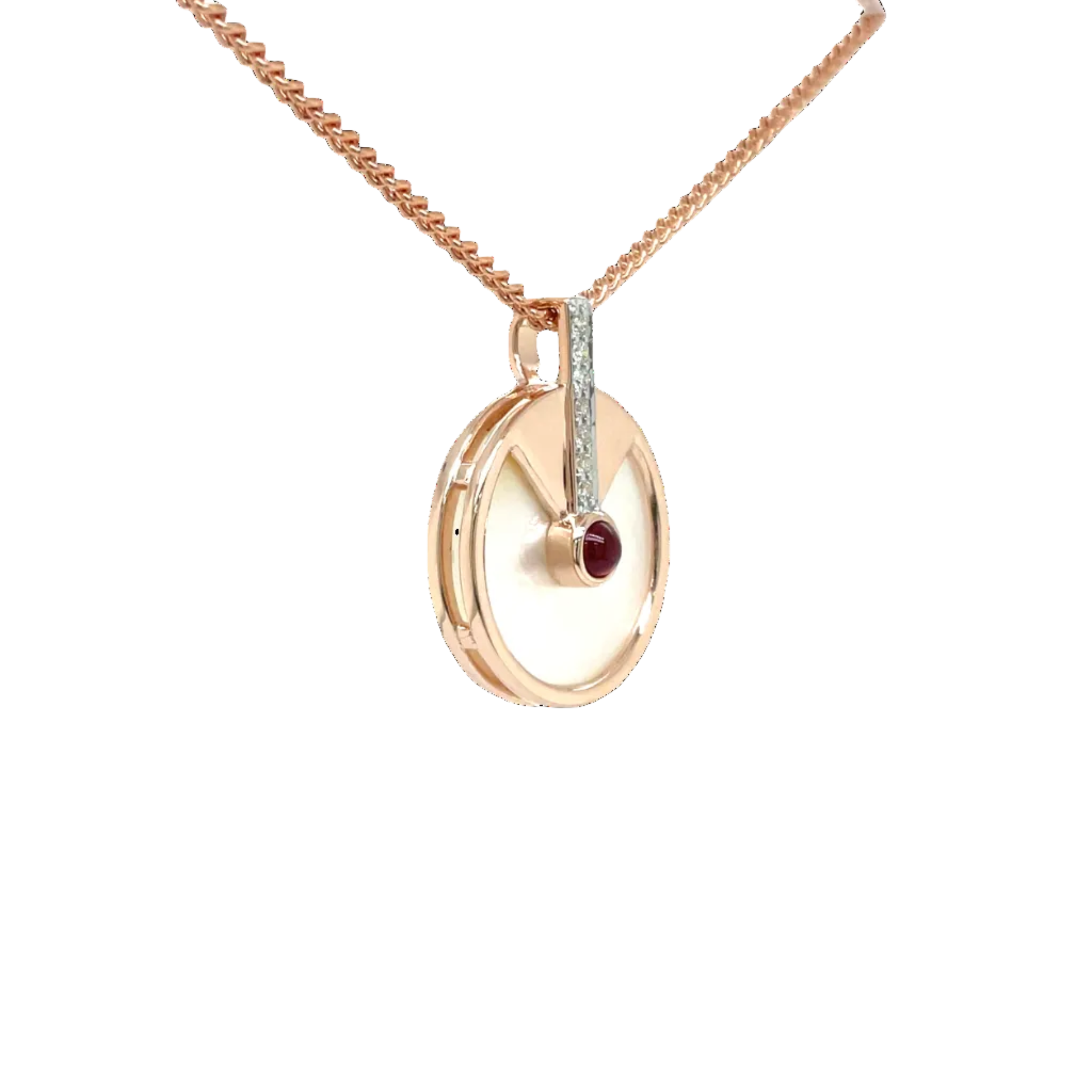 9ct Rose Gold Multi-Stoned Pendant
