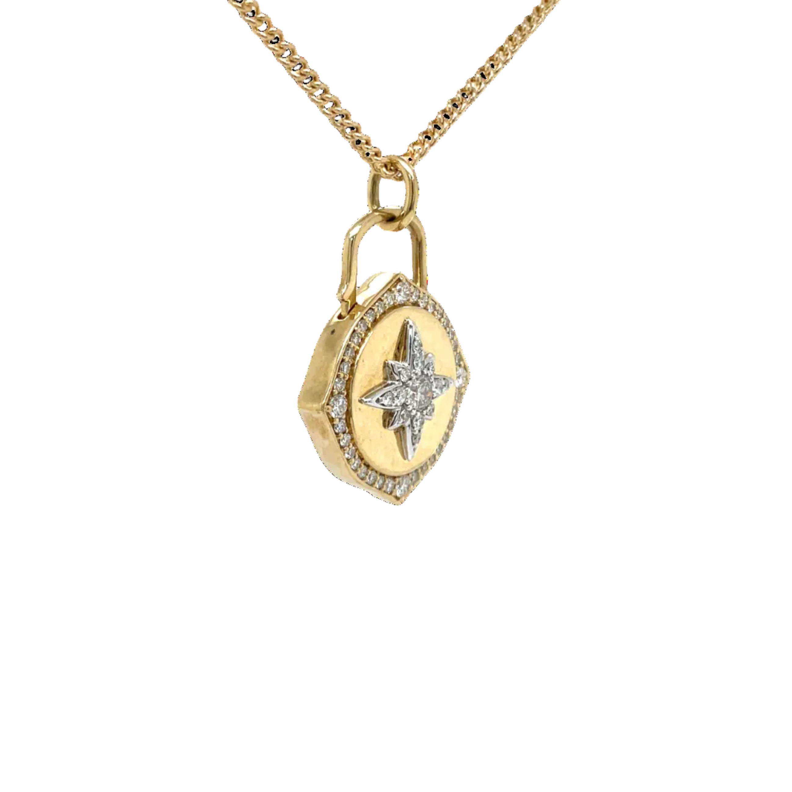 9ct Yellow Gold Diamond Vintage-Inspired Pendant
