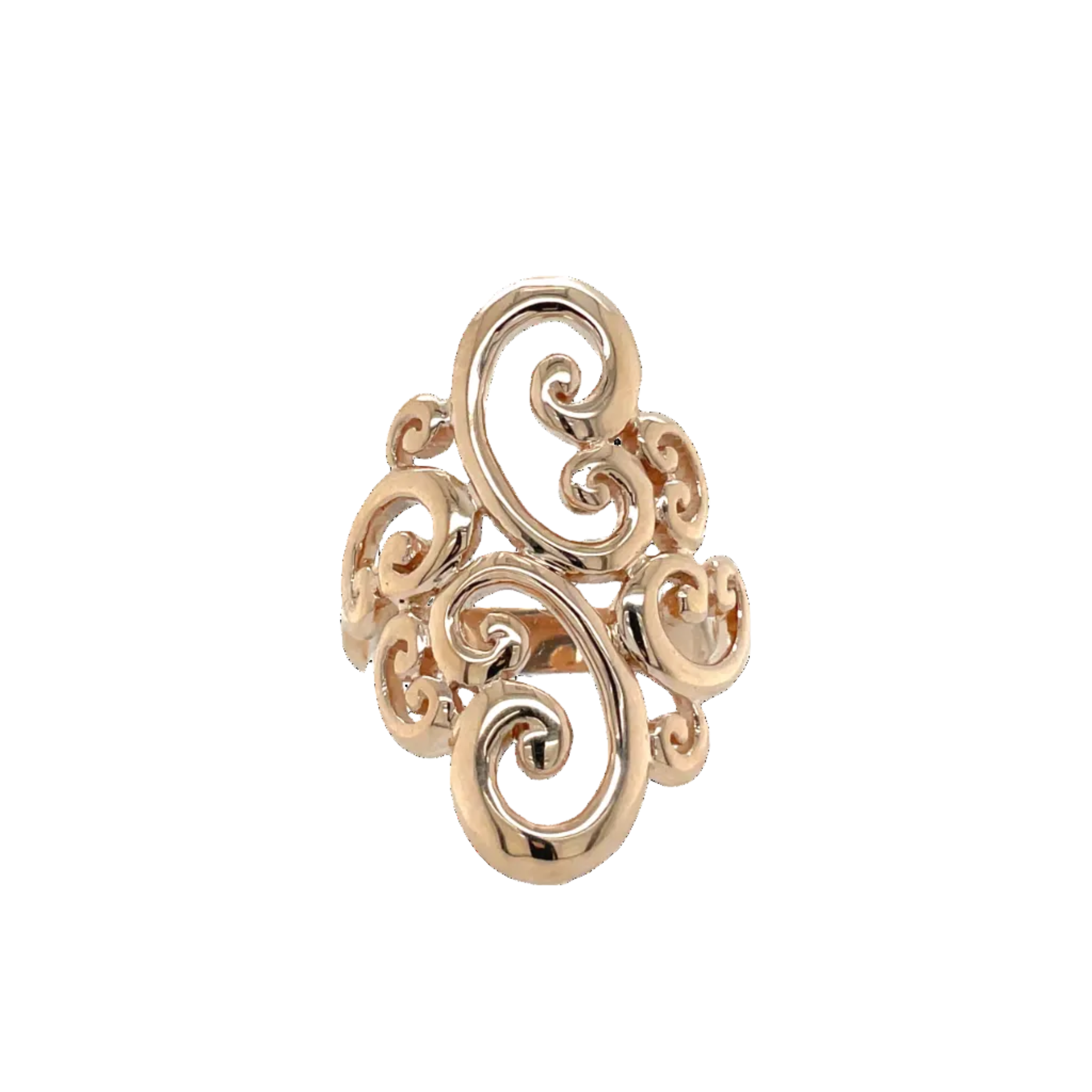 9ct Rose Gold Custom Made Fleur Pattern Ring