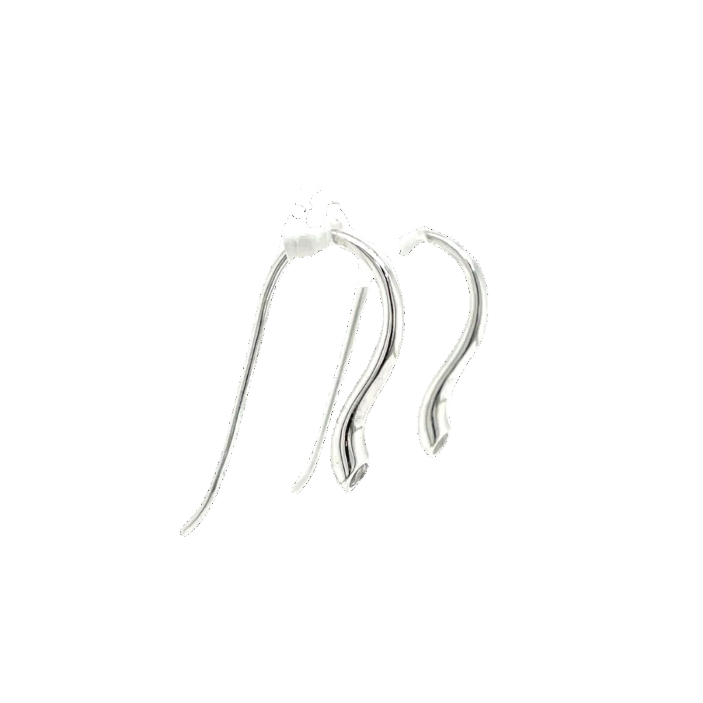 9ct White Gold Natural Diamond Shepherd Hook Earrings