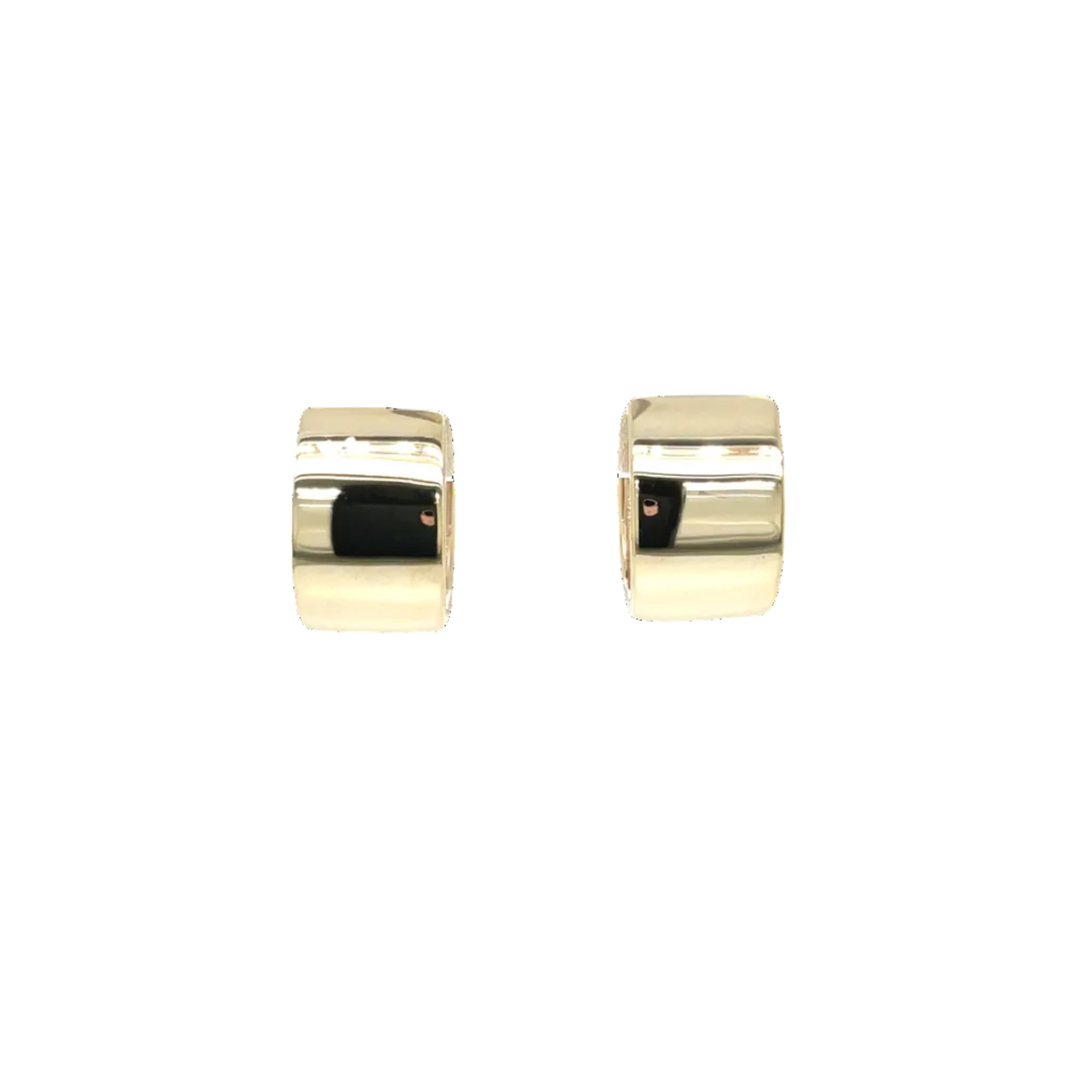 9ct Yellow Gold Wide Huggies