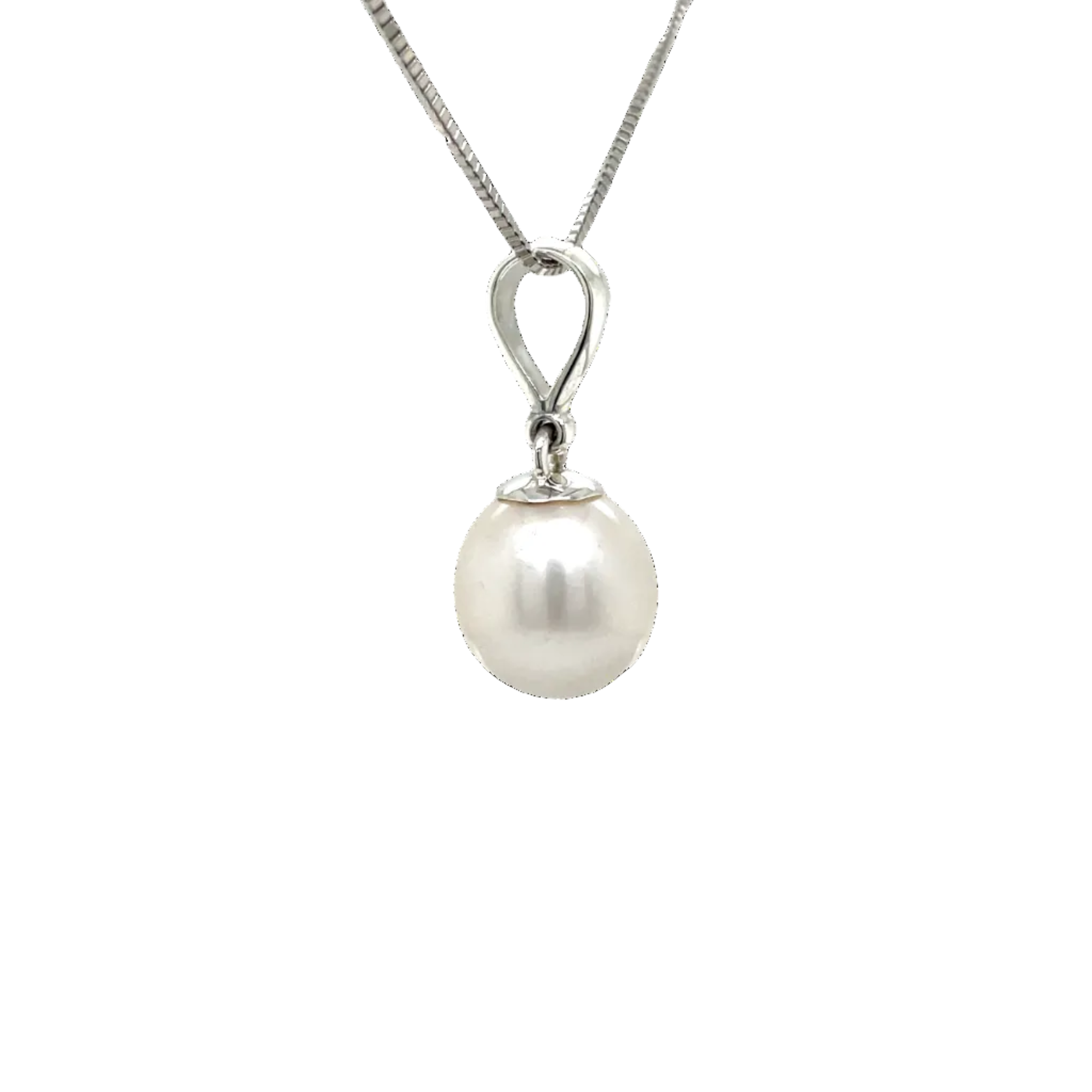 Sterling Silver Freshwater Pearl Round Pendant