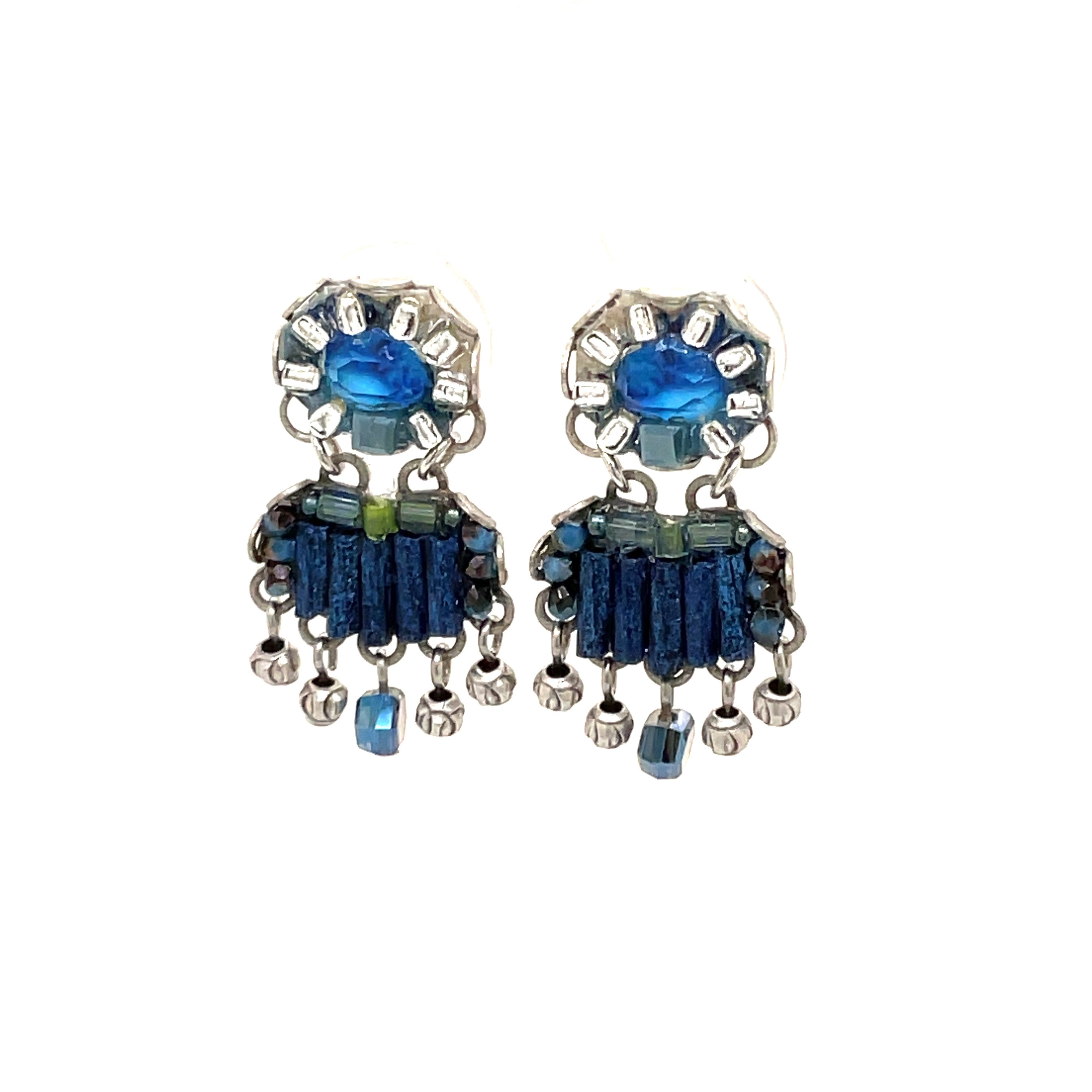 Handcrafted Fabric and Bead Earrings
