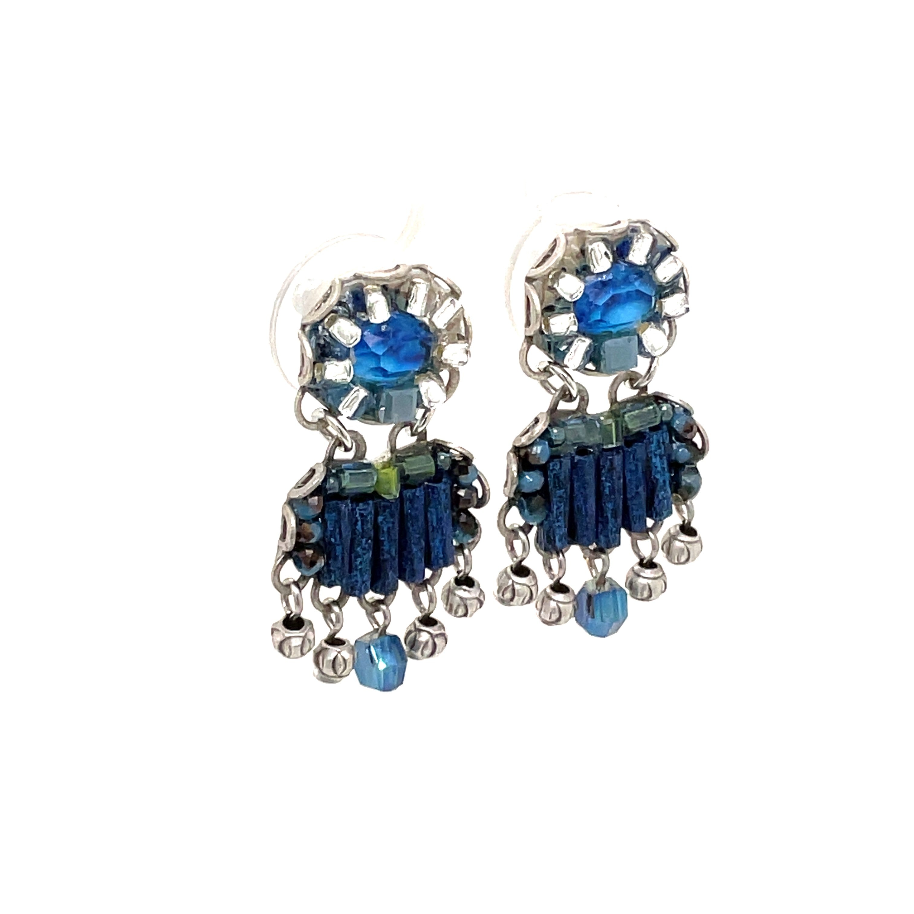 Handcrafted Fabric and Bead Earrings