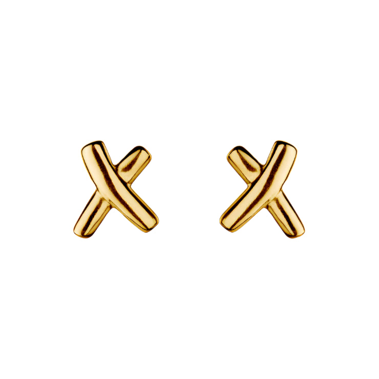 NAJO Kiss Yellow Gold Stud Earrings