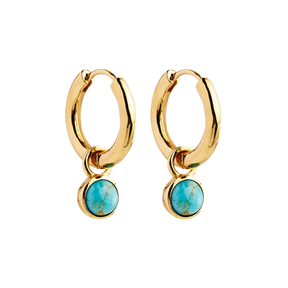 NAJO Heavenly Turquoise Yellow Gold Earrings