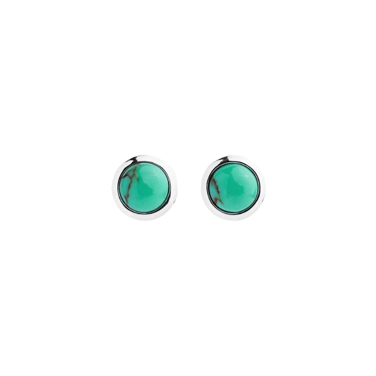 NAJO Husk Turquoise Silver Stud Earrings