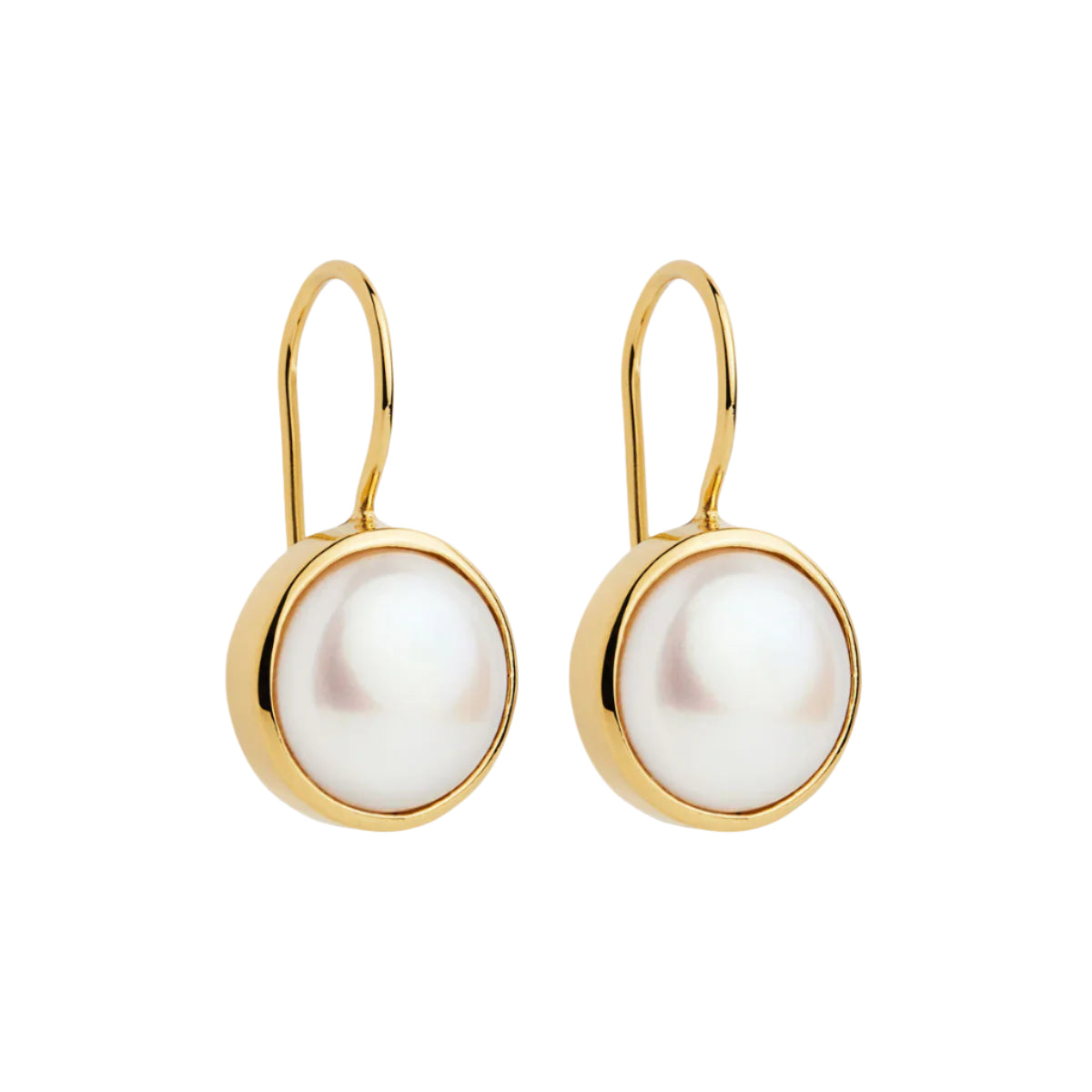 NAJO Chroma Pearl Yellow Gold Earrings