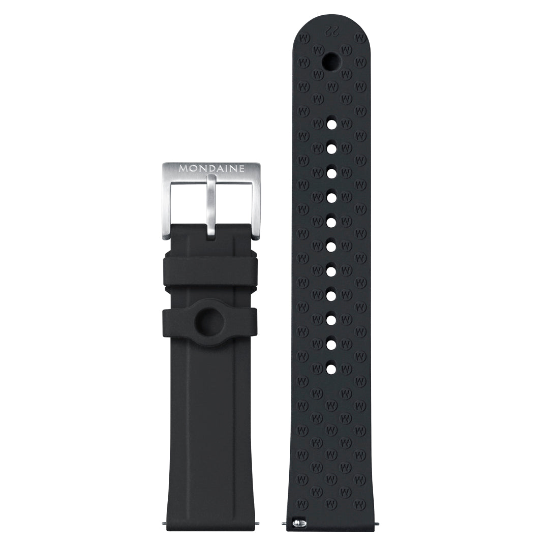 Mondaine Numeri Black Silicon 42mm Watch - MSN.42120.RB