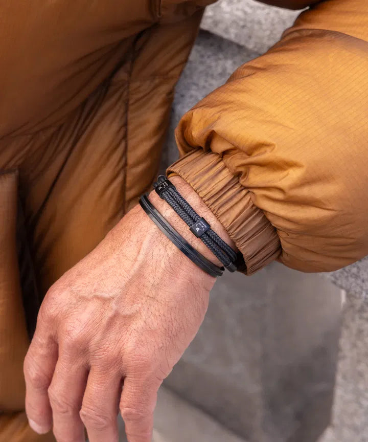 Pig & Hen Navarch 6mm Black Rope Cuff