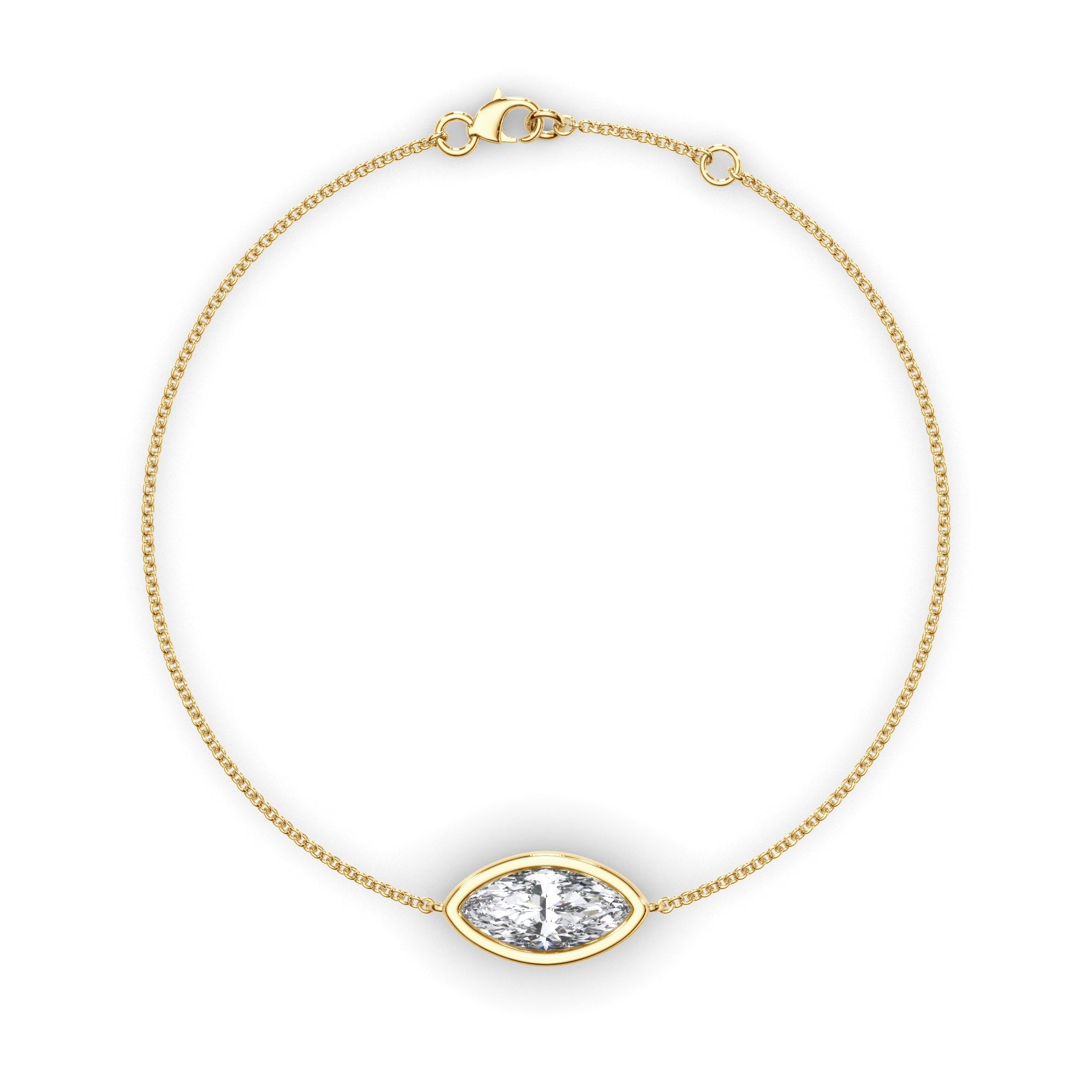 Marquise Cut Diamond Bezel Set Bracelet