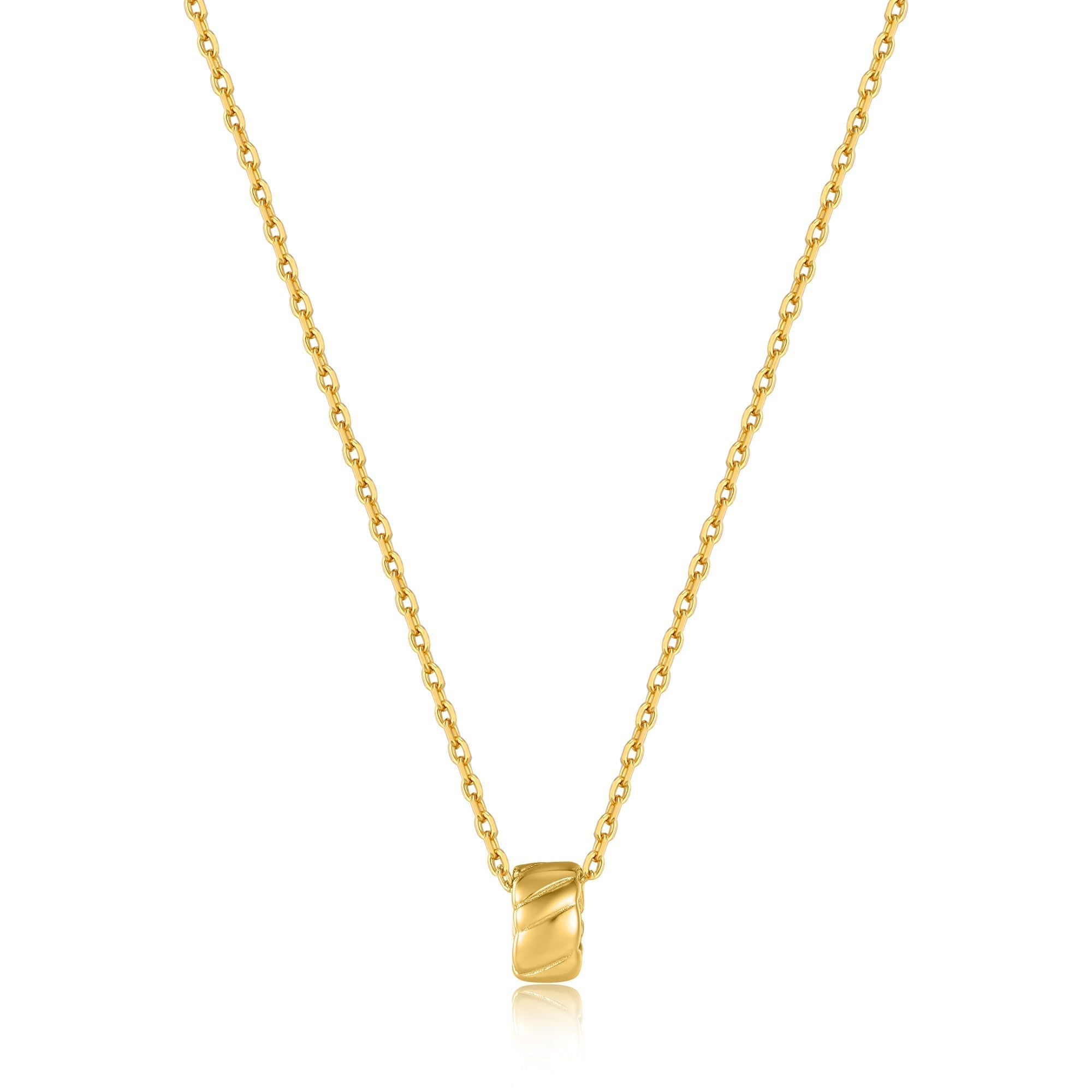Ania Haie Gold Smooth Twist Pendant Necklace