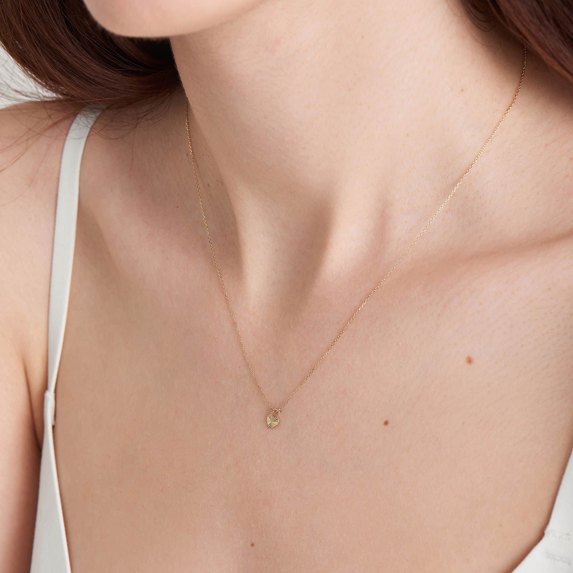 Ania Haie 14ct Gold Heart Padlock Necklace