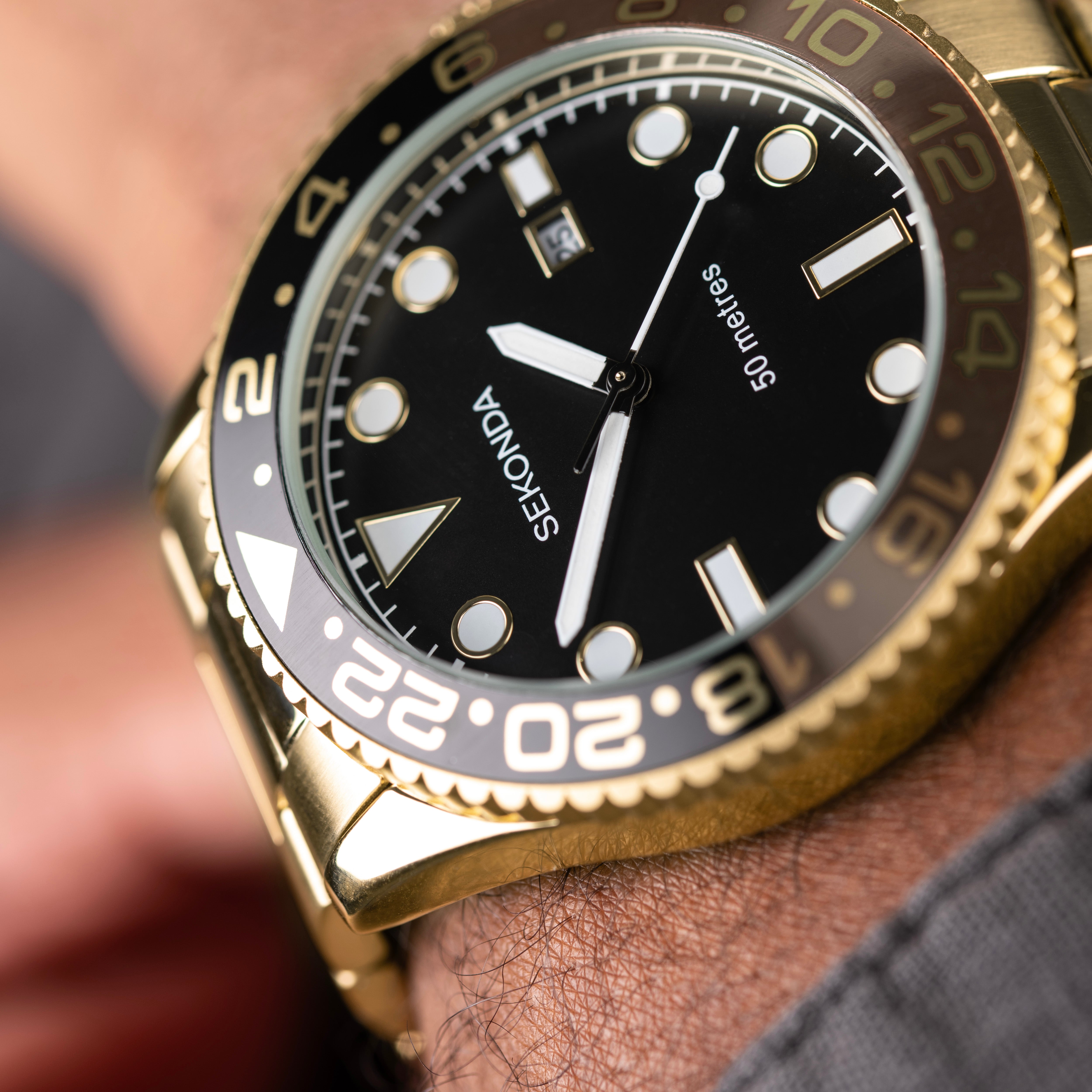 Sekonda Ocean Gold & Black Watch - SK30198