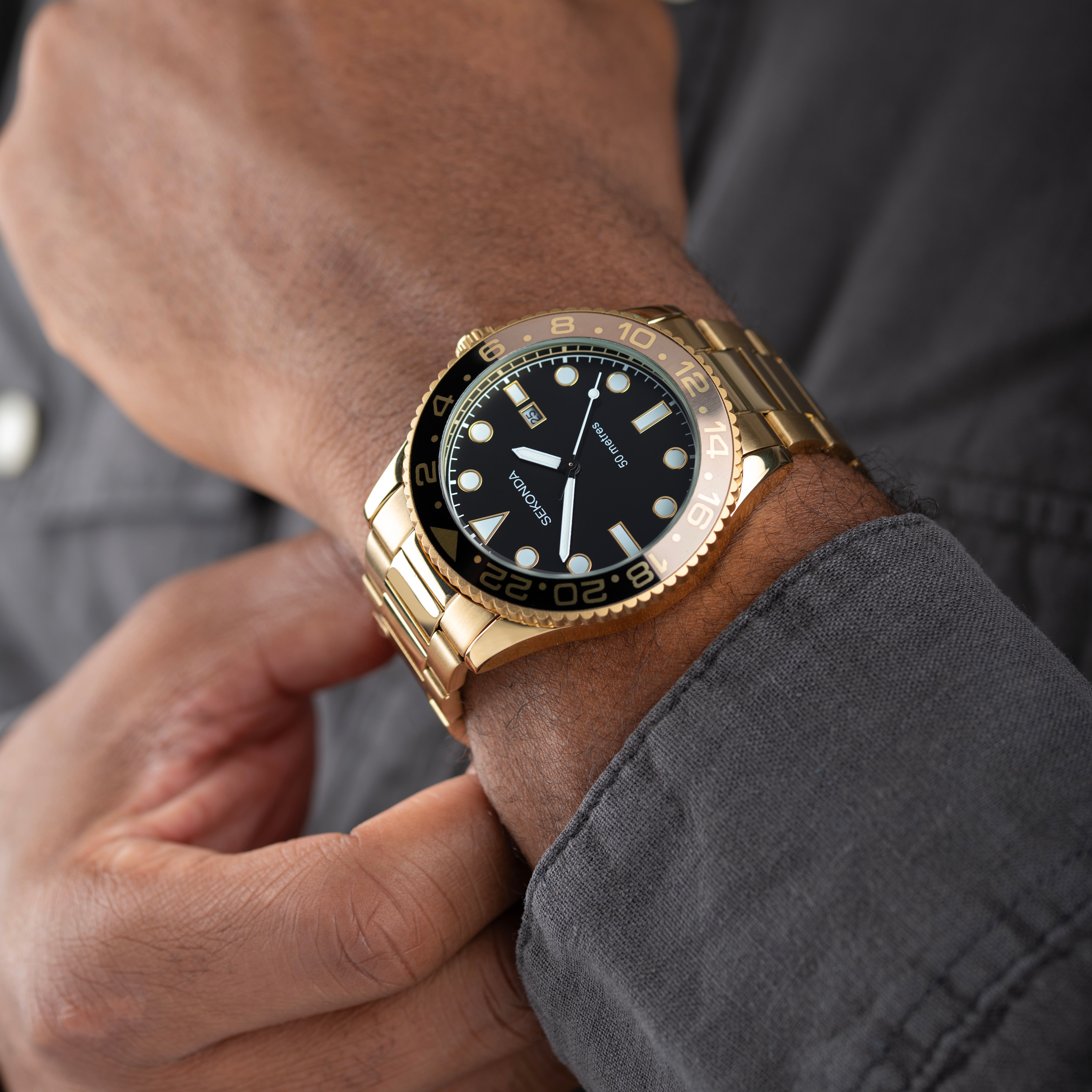Sekonda Ocean Gold & Black Watch - SK30198
