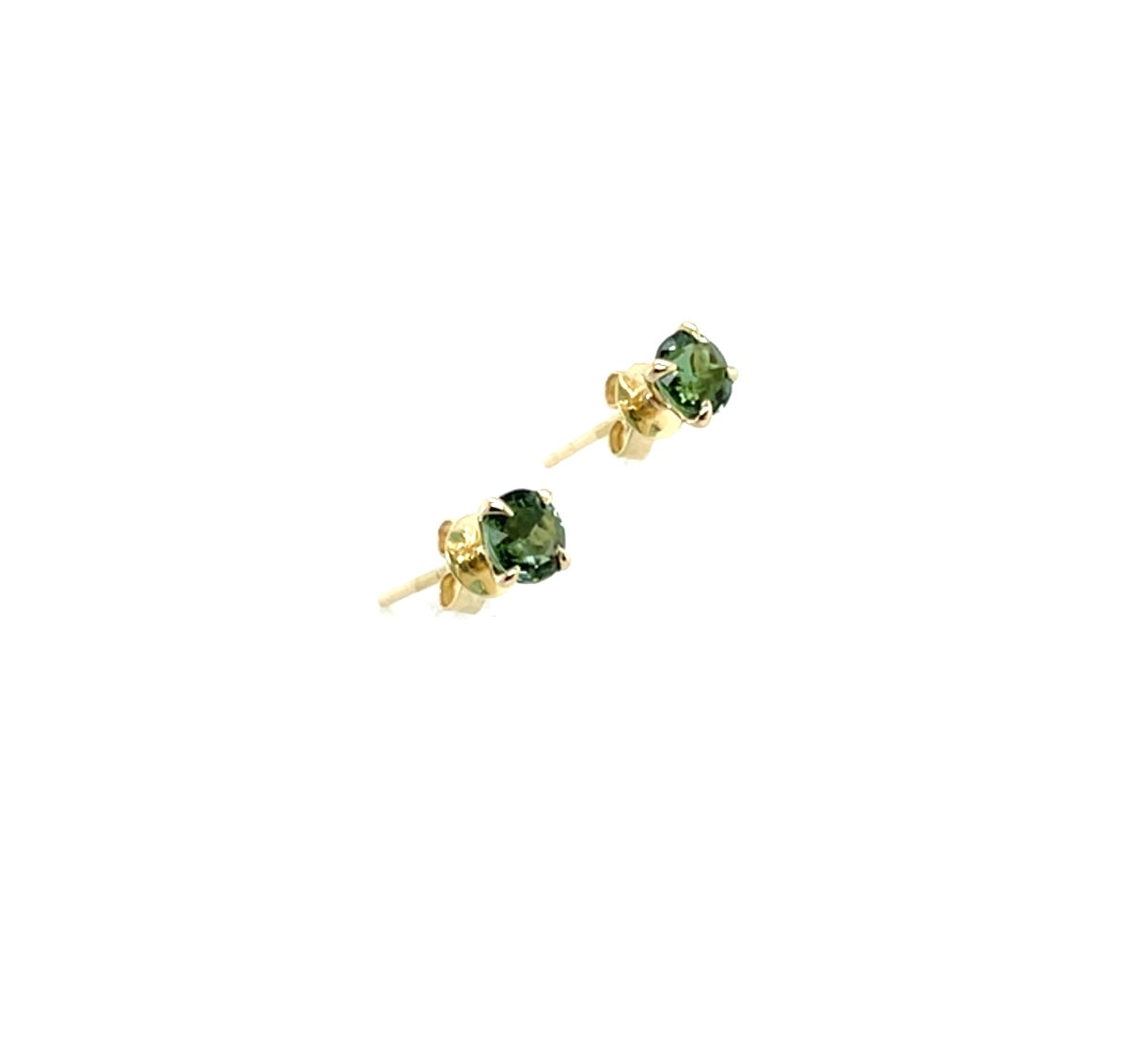 Green Tourmaline Stud Earrings