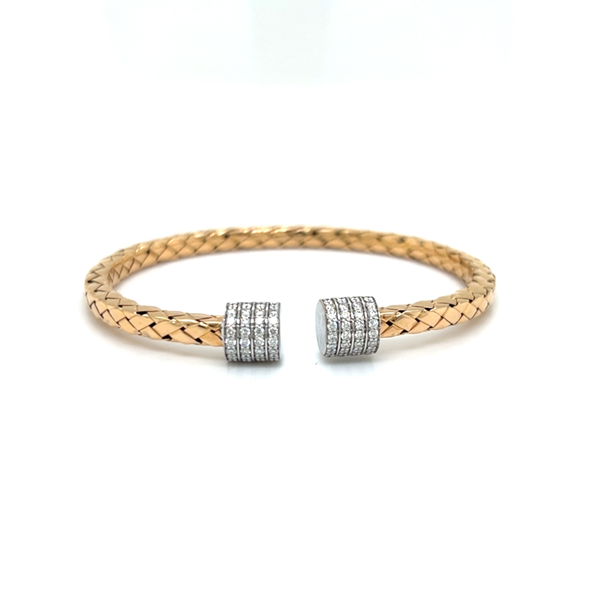rose gold and diamond cuff