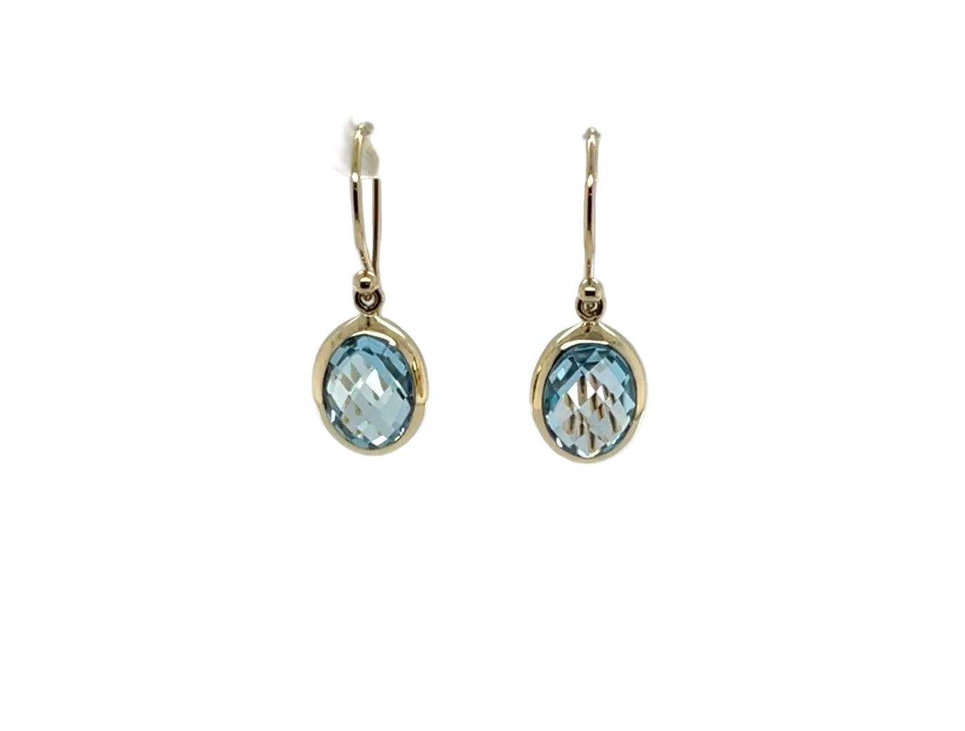 Yellow Gold Topaz Earrings