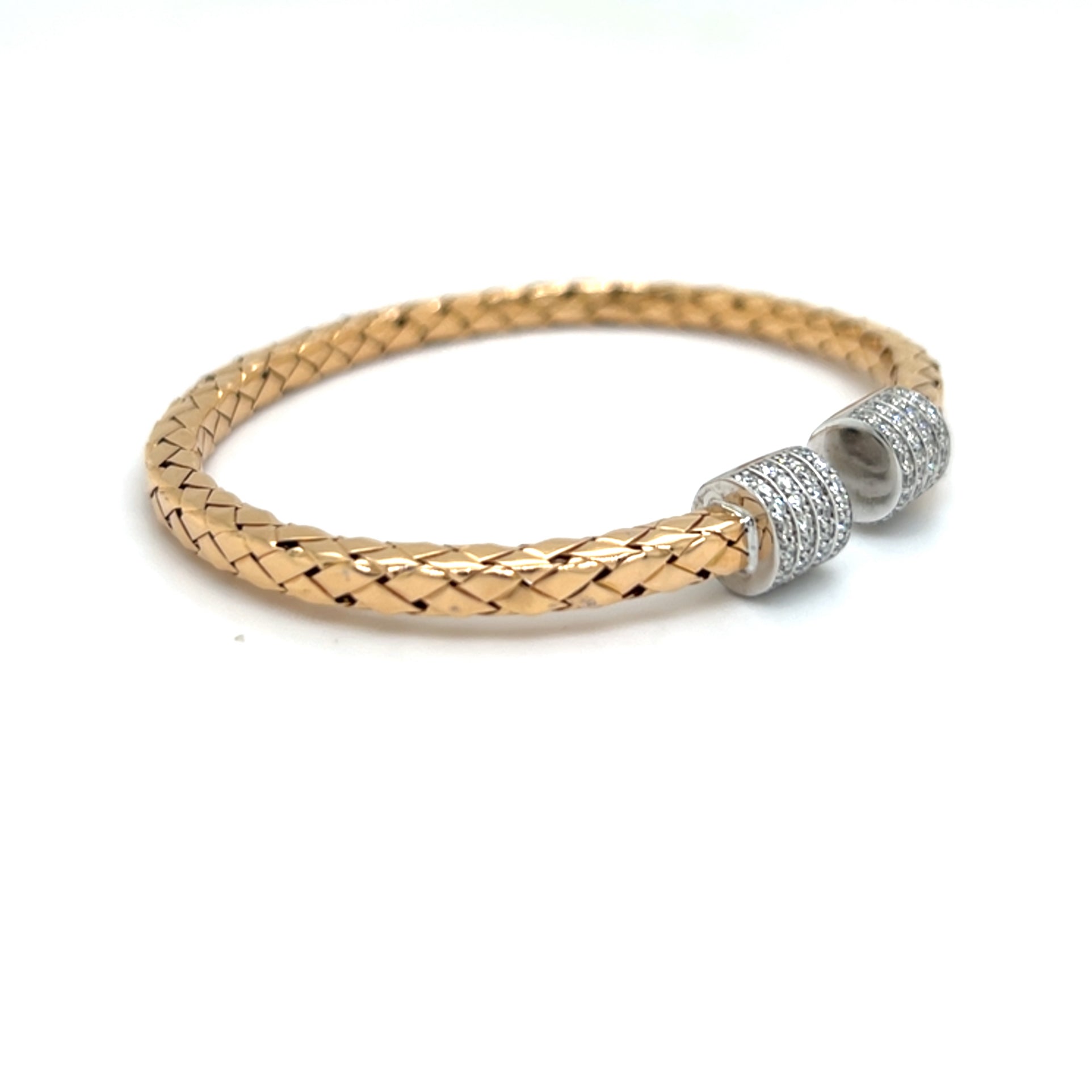 rose gold and diamond cuff