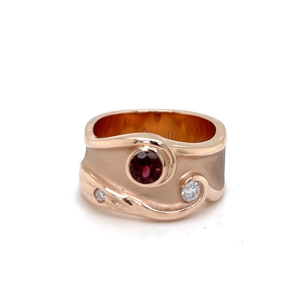 Rose Gold Pink Tourmaline Ring