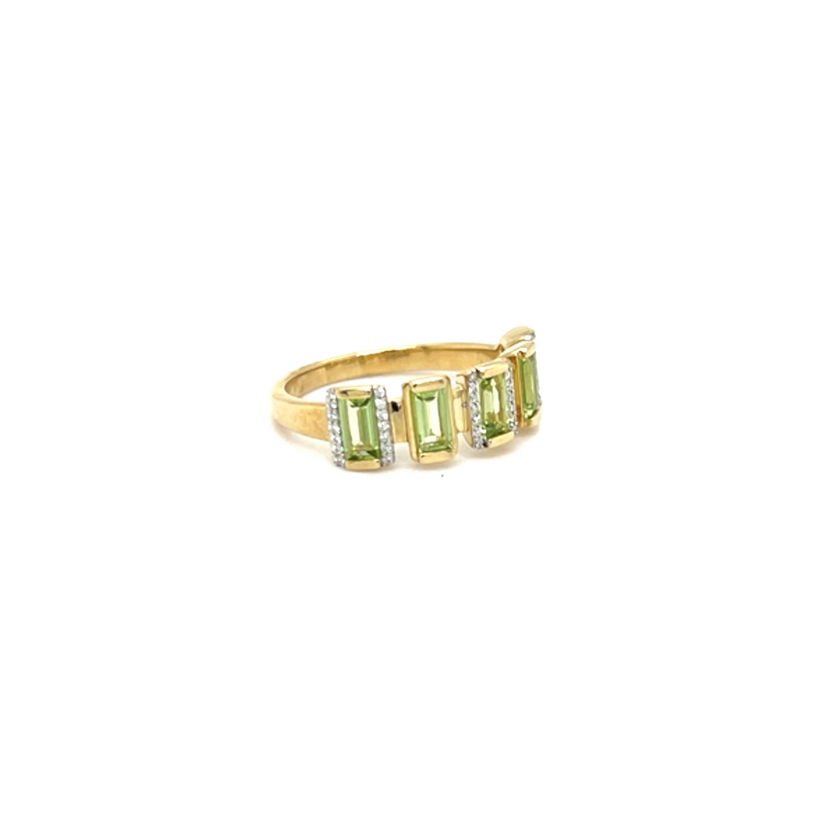 Yellow Gold Peridot Ring