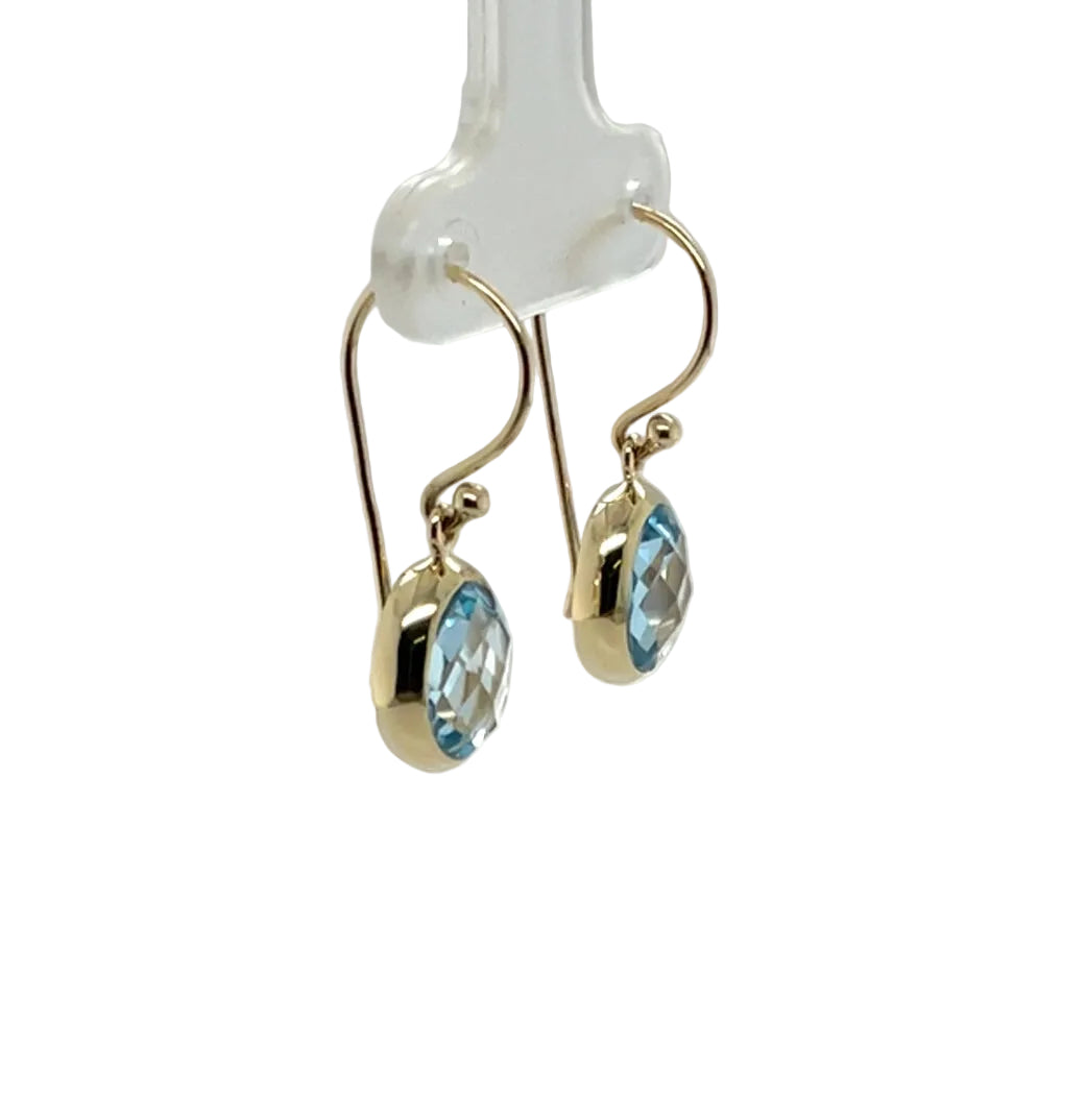 Yellow Gold Topaz Earrings
