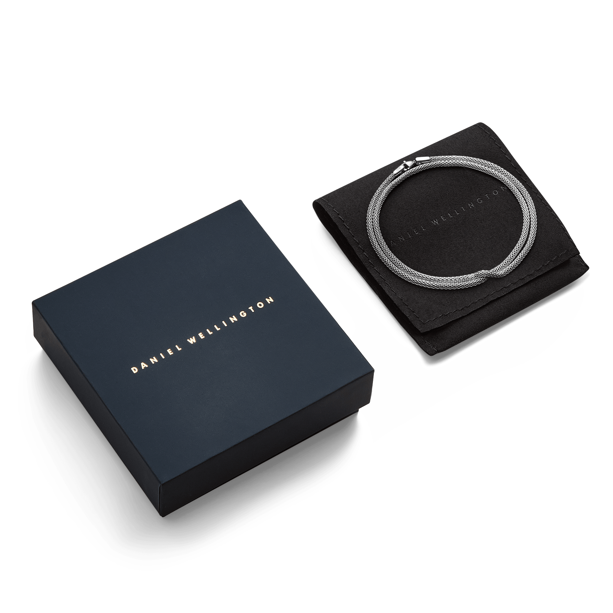 Daniel Wellington Tide Mesh Necklace Silver 2.8