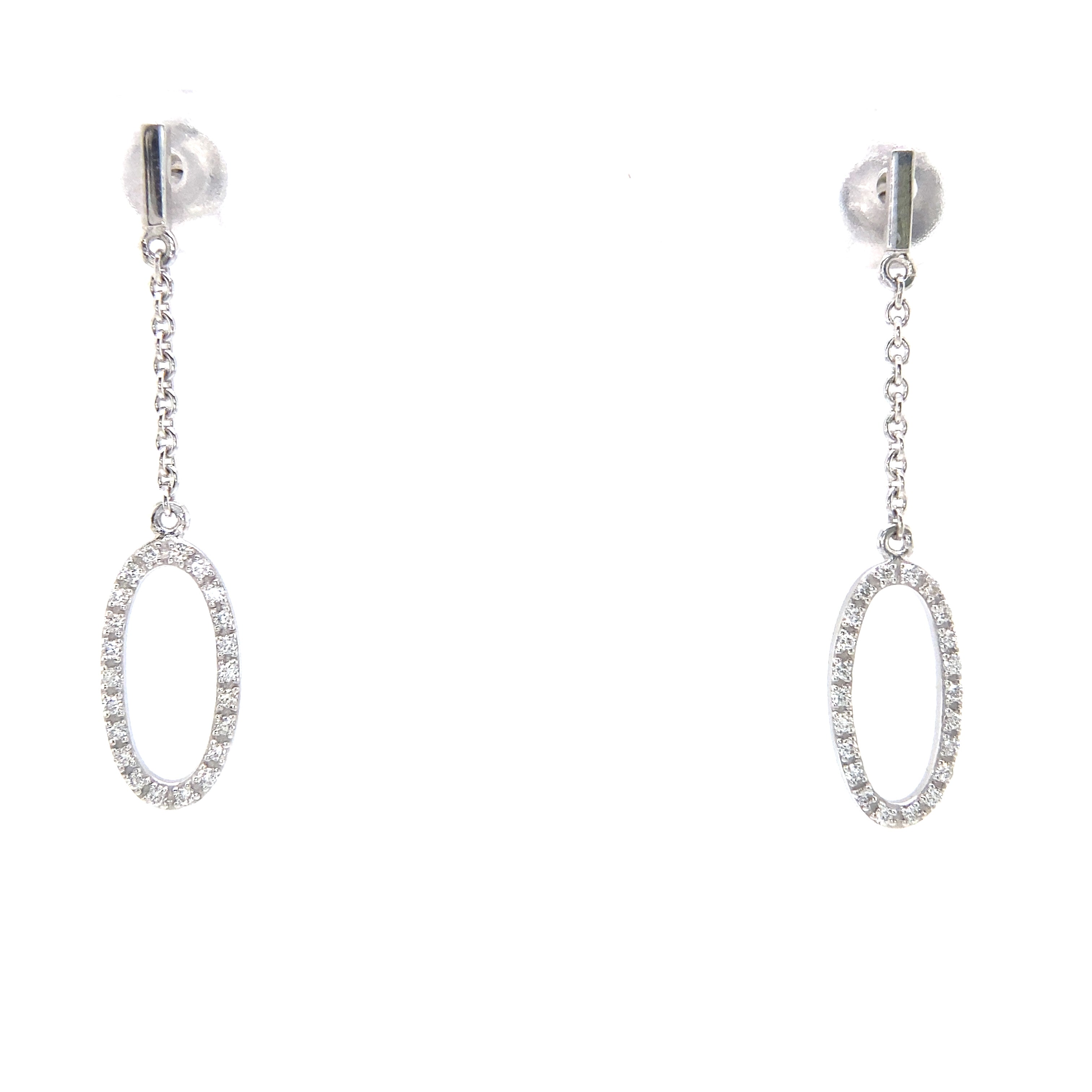 9ct white gold diamond earrings