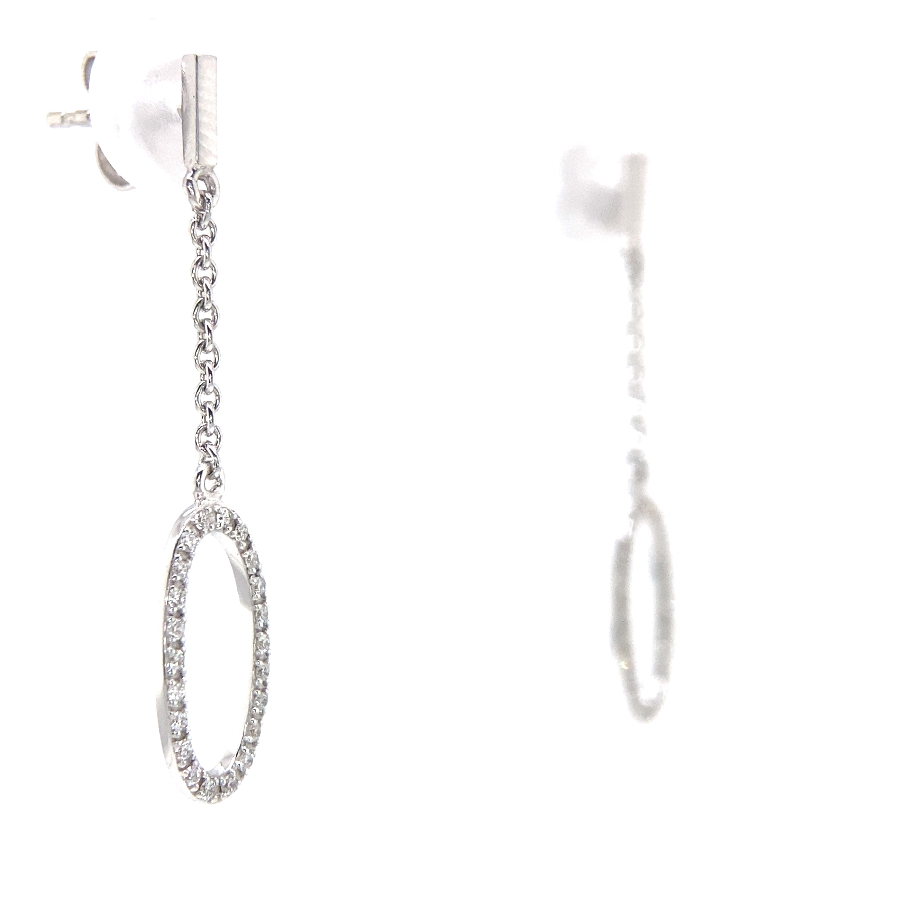 9ct white gold diamond earrings