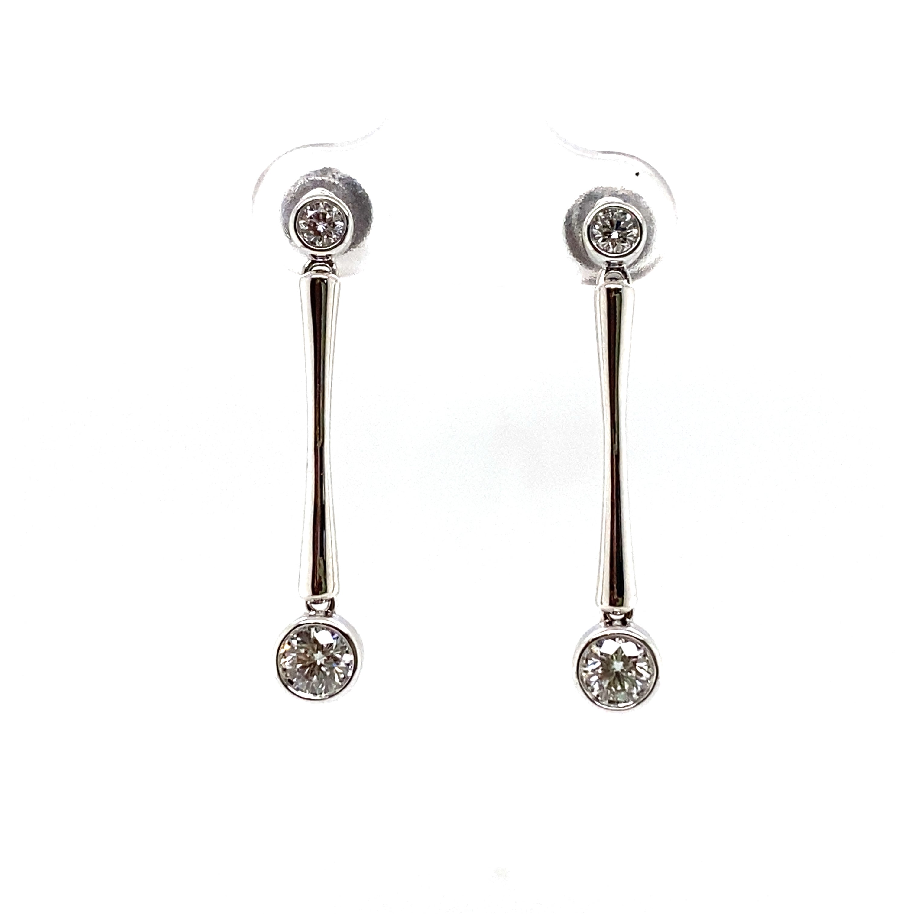 18ct white gold aurora earrings.