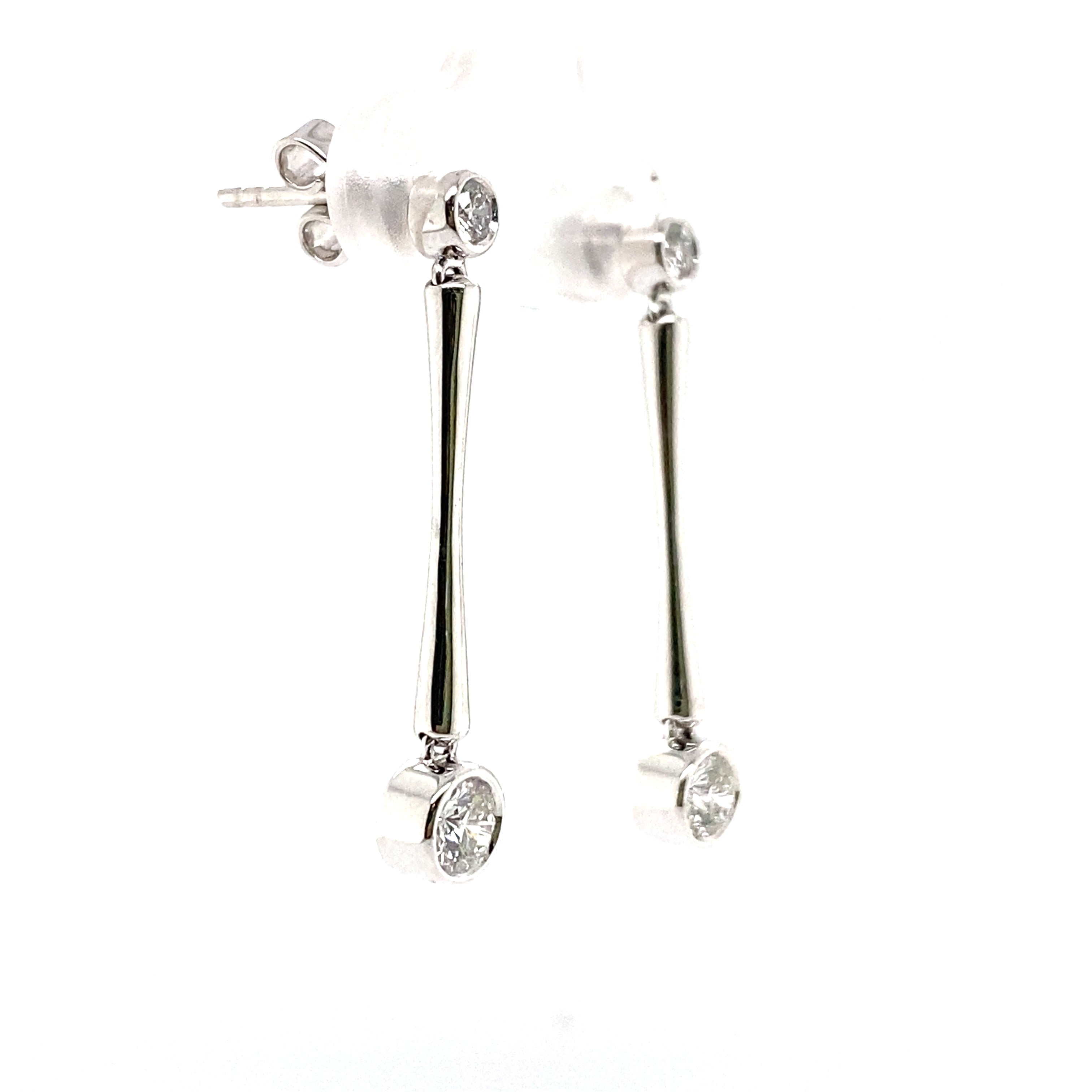 18ct white gold aurora earrings.