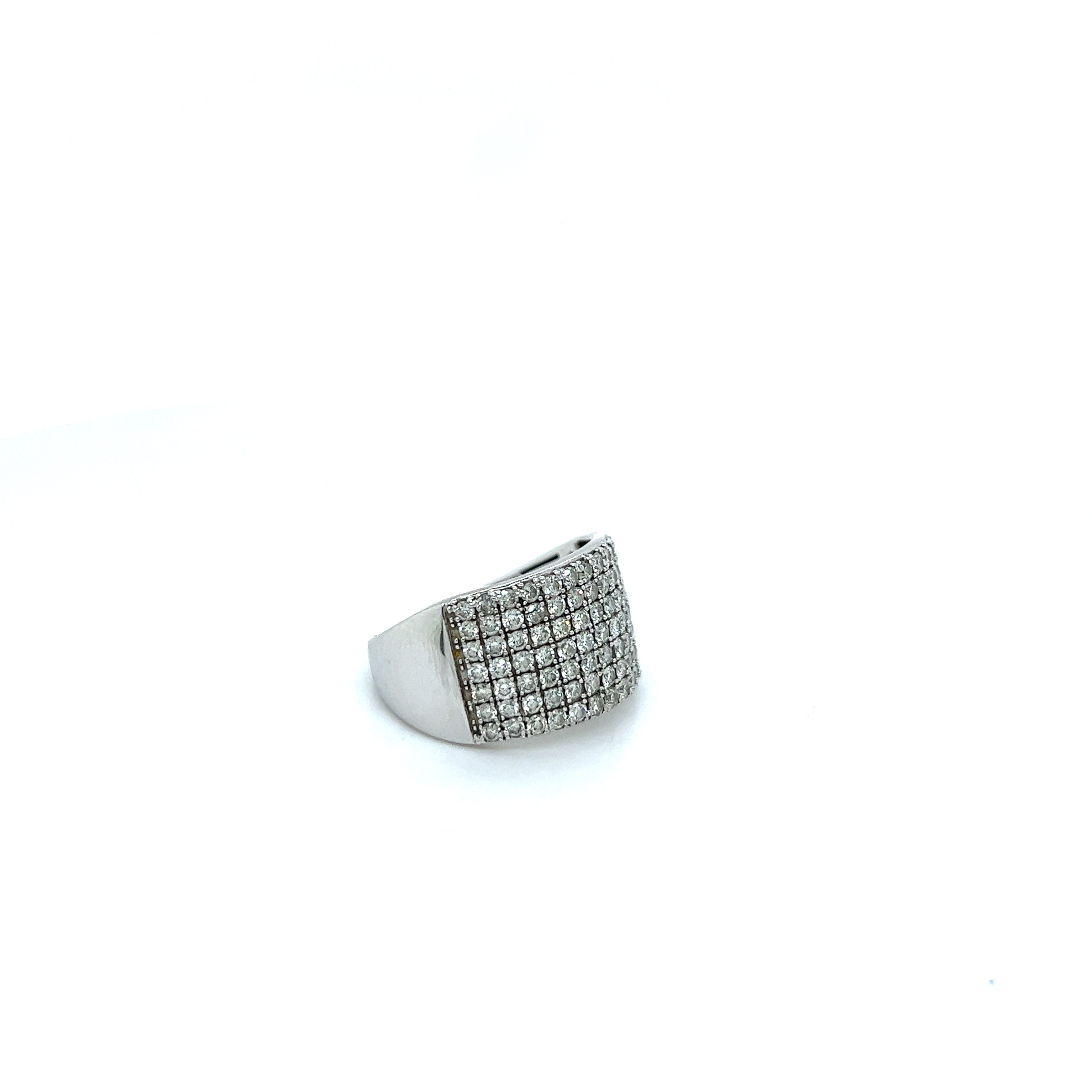 14ct white gold and diamond ring.