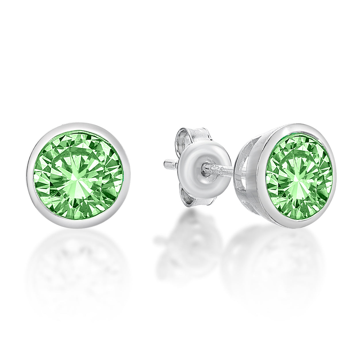 Sterling Silver August Birthstone Earrings
